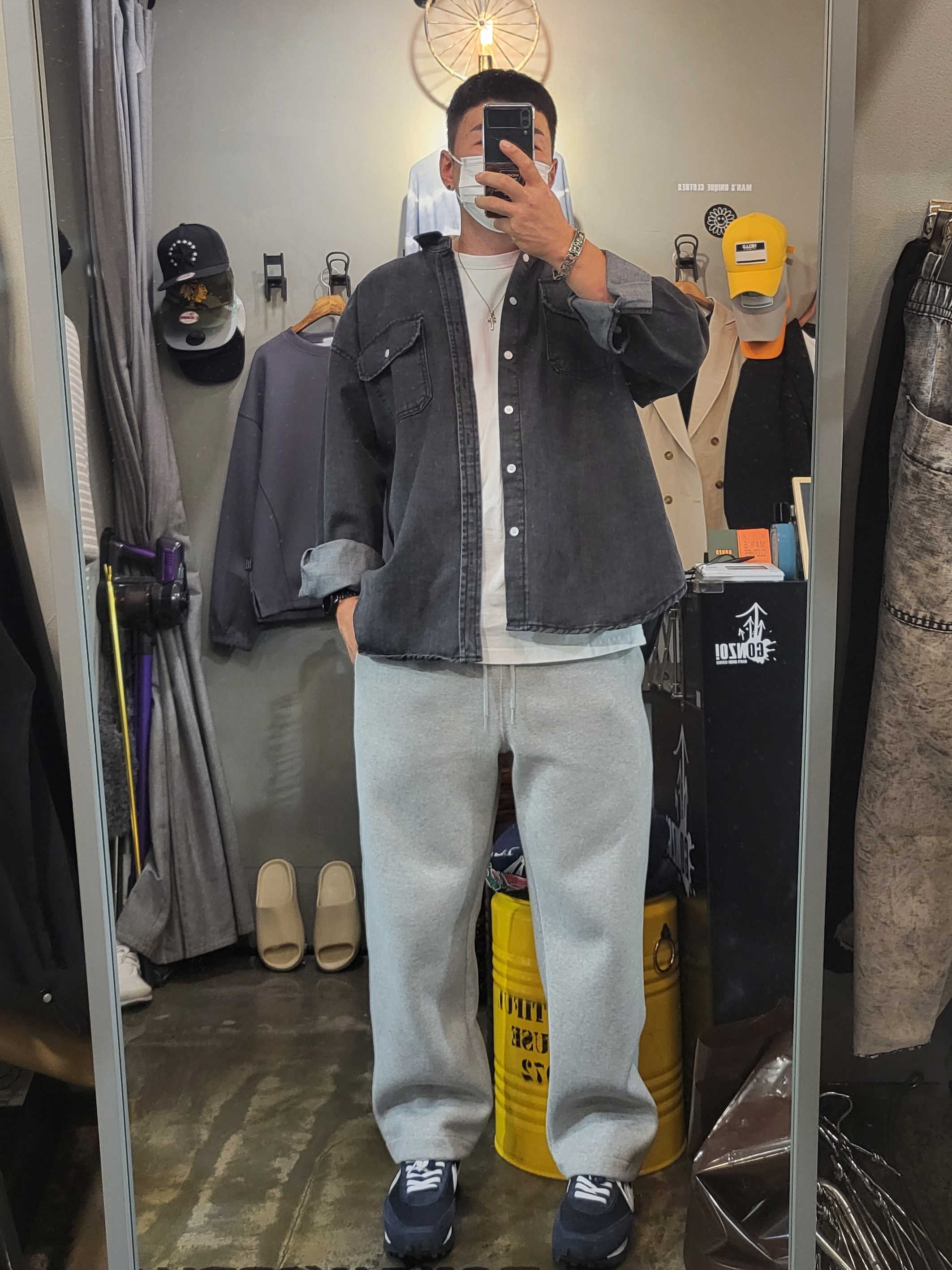 Nike x Sacai x Fragment LDWaffle Blackened Blue 착용 스타일
