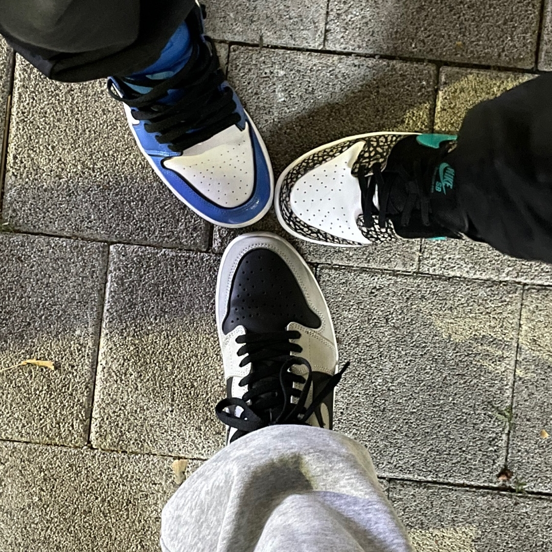 Nike SB Dunk Low Pro Clear Jade, Jordan 1 Retro High OG Shadow 2.0 착용 스타일