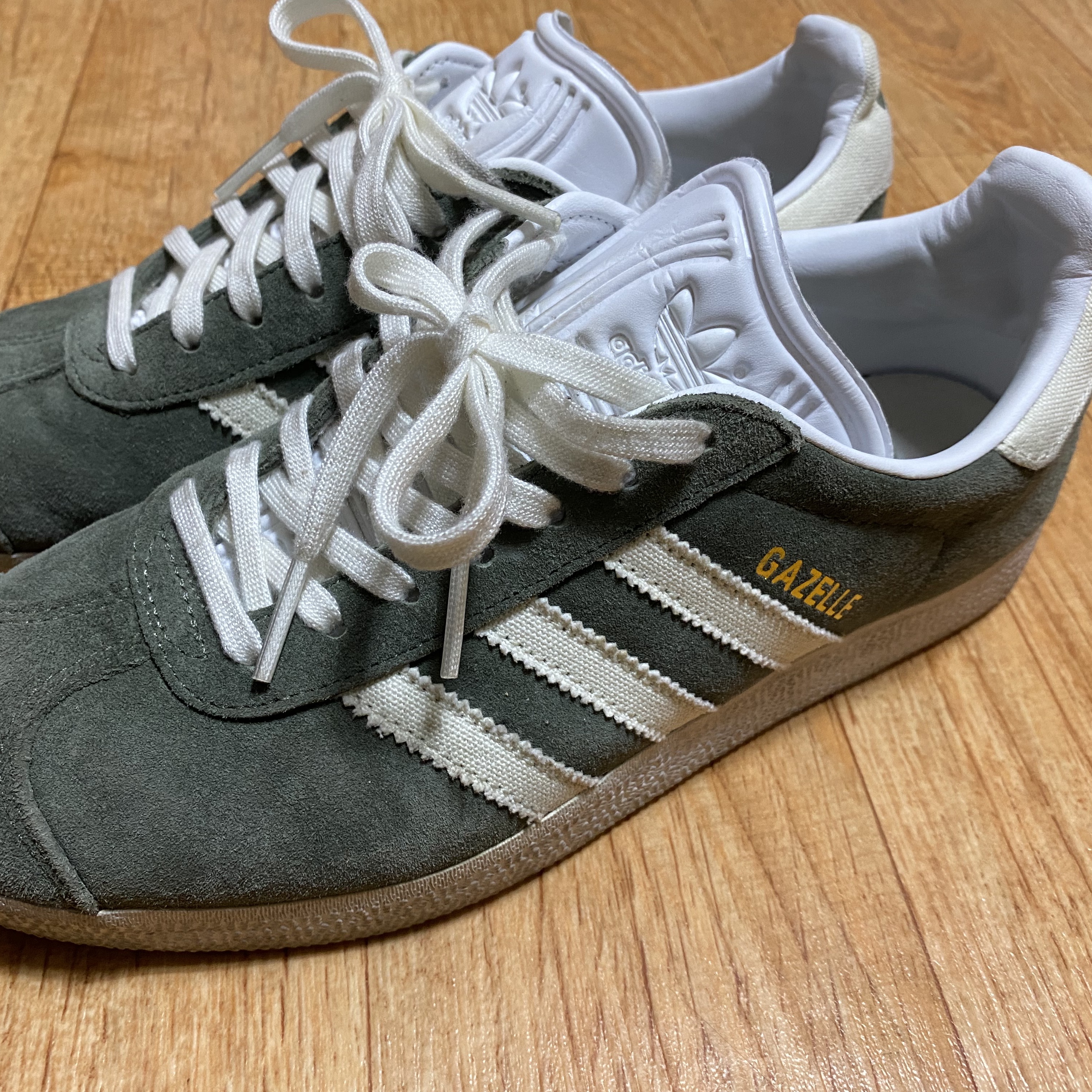 Adidas Gazelle Vintage Collegiate Green 착용 스타일 - 1