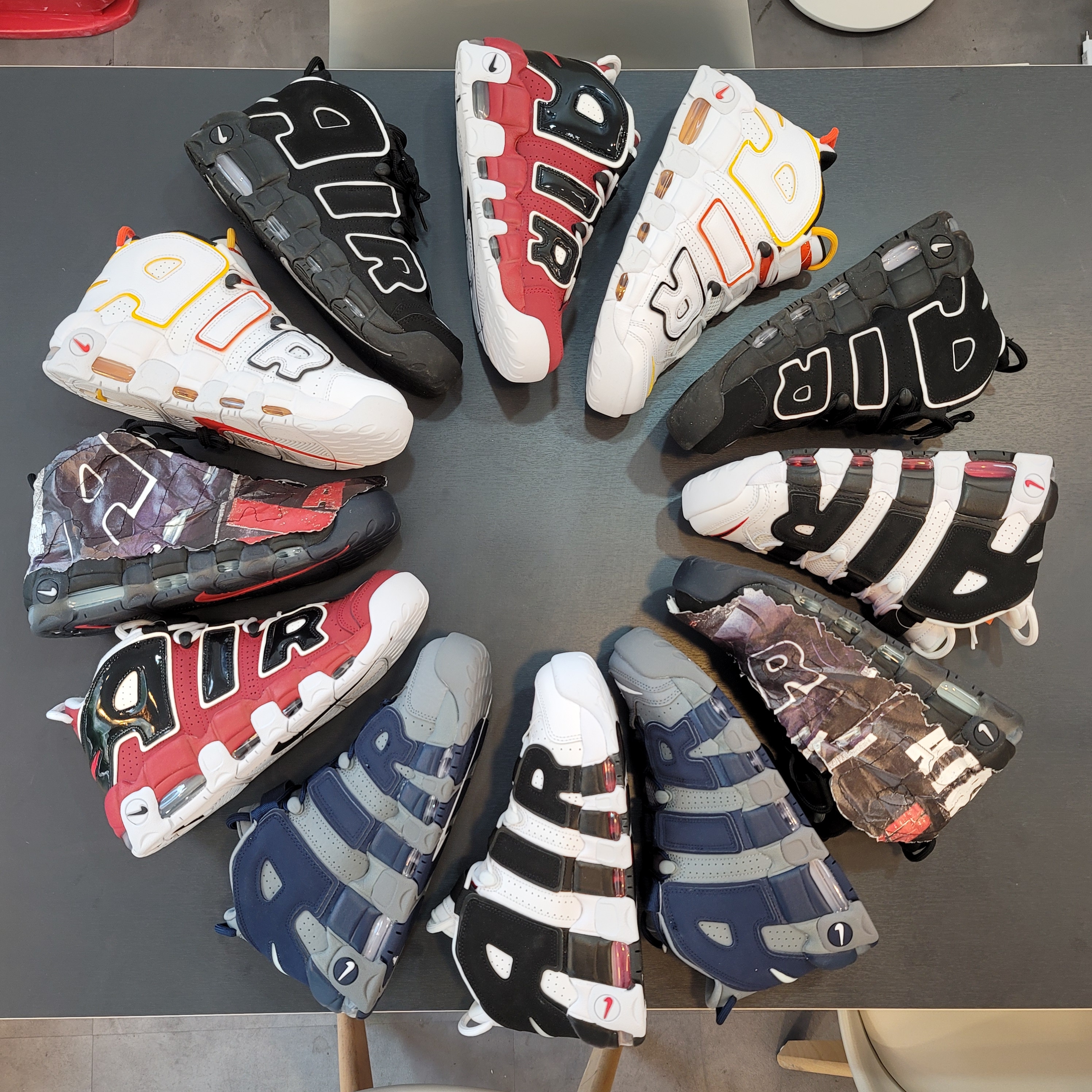 Nike Air More Uptempo Black White 2020, Nike Air More Uptempo 96 Bulls 2021 착용 스타일