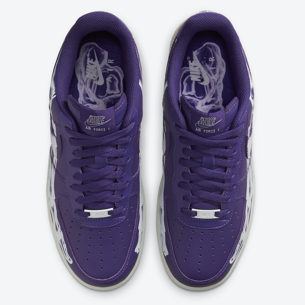 Nike Air Force 1 Low '07 Purple Skeleton 착용 스타일 - 4