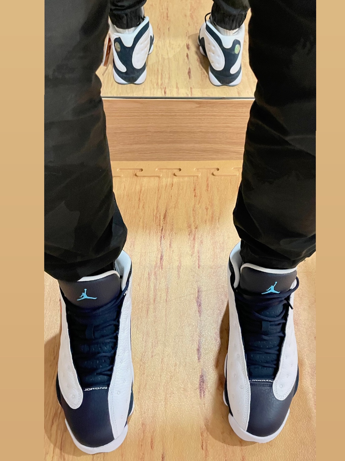 Nike x Sacai x Fragment LDWaffle Blackened Blue, Jordan 13 Retro Obsidian 착용 스타일 - 2