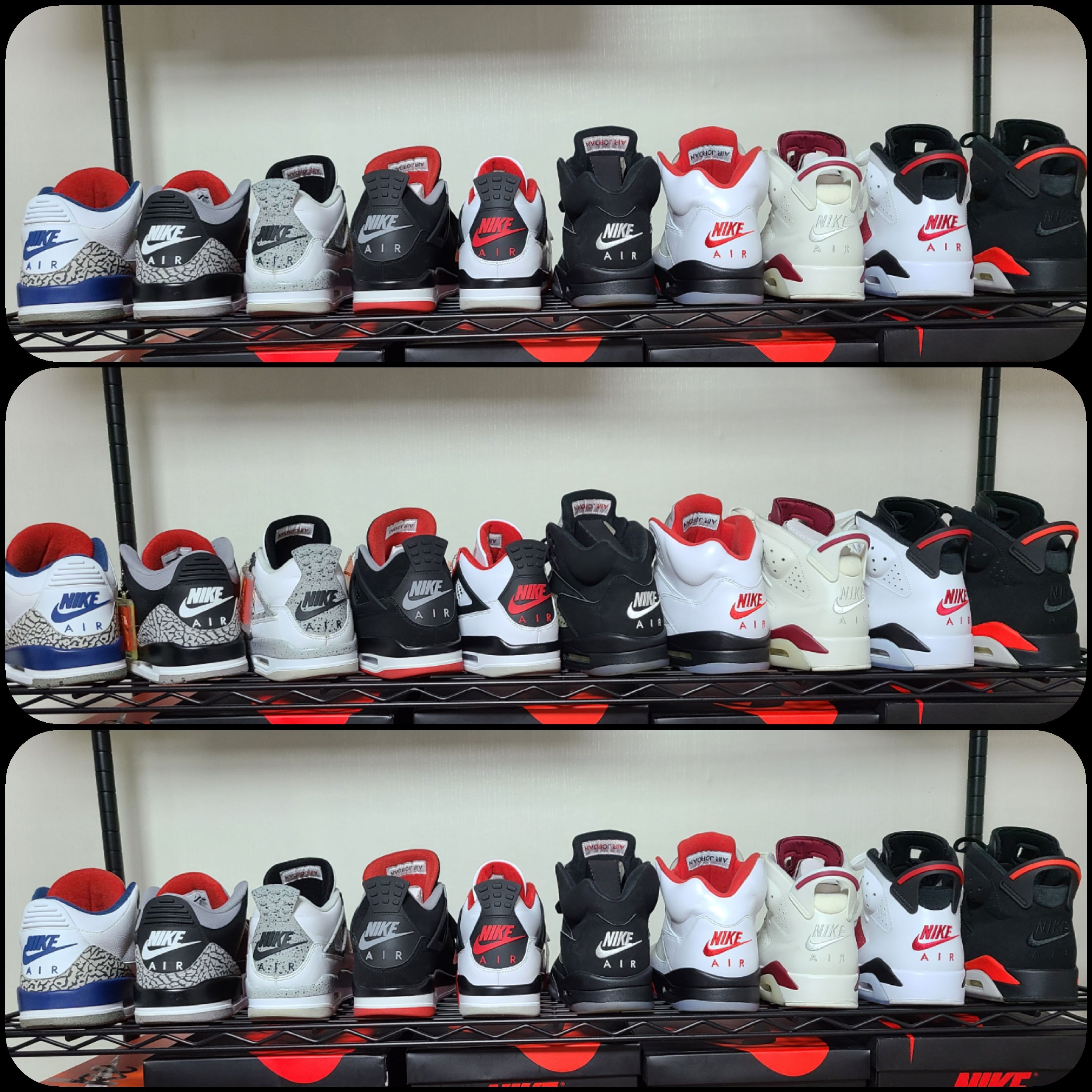 Jordan 3 Retro OG Black Cement 2018, Jordan 3 Retro OG True Blue 2016 착용 스타일