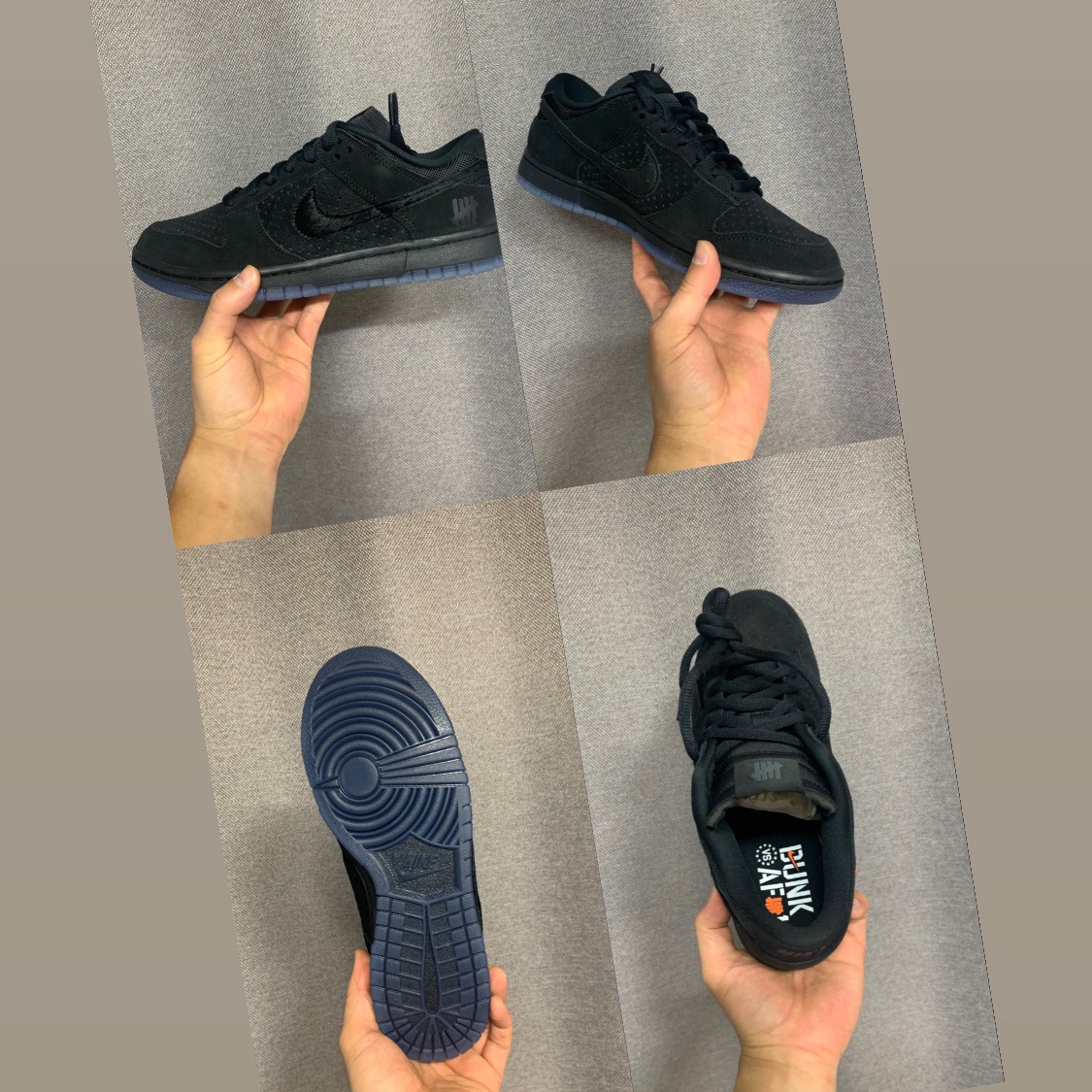 Nike x Undefeated Dunk Low SP 5 On It Black 착용 스타일