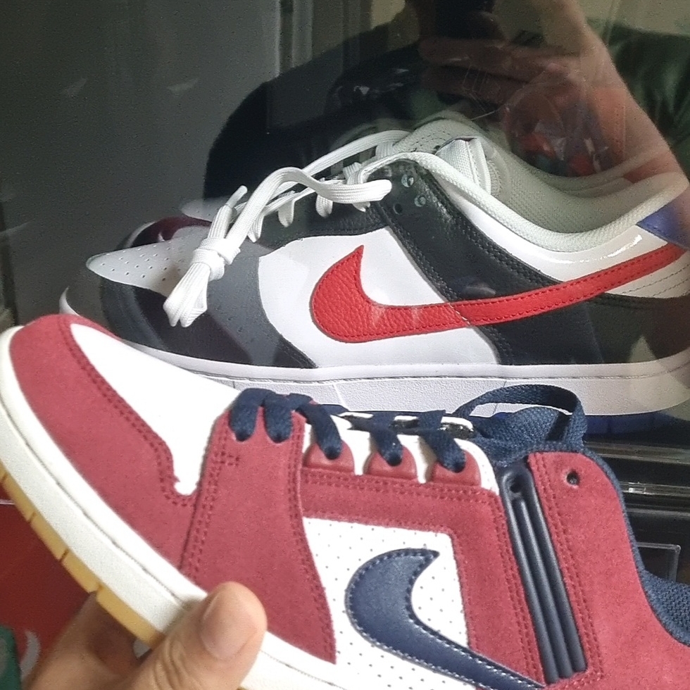 Nike SB Air Force 2 Low Team Red Obsidian, Nike Dunk Low SE Seoul 착용 스타일 - 1