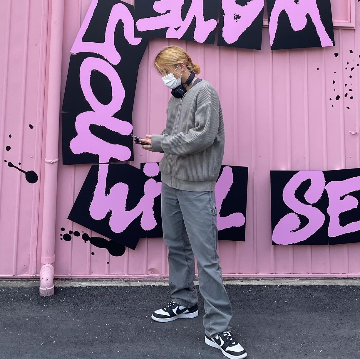 Nike x Ambush Dunk High Black 착용 스타일