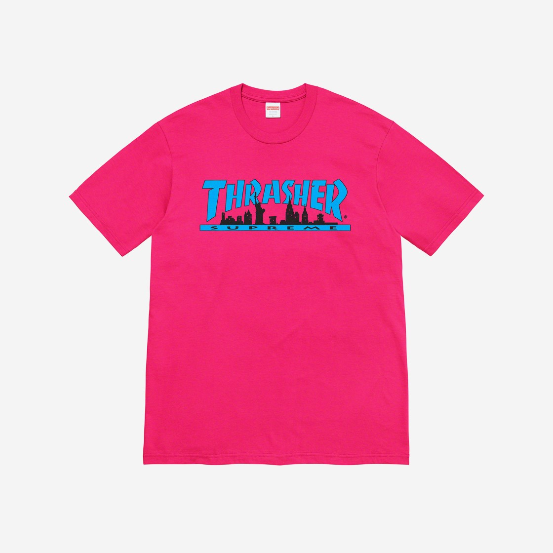 Supreme x Thrasher Skyline T-Shirt Pink - 21FW 상세 이미지 1