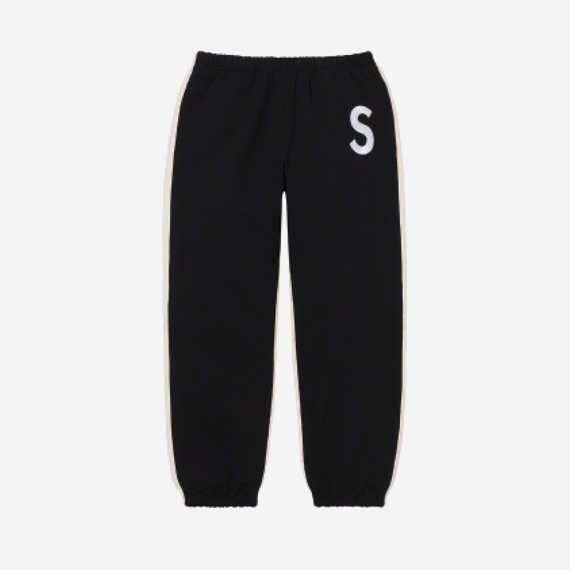 Supreme S Logo Split Sweatpants Black - 21FW 상세 이미지 1