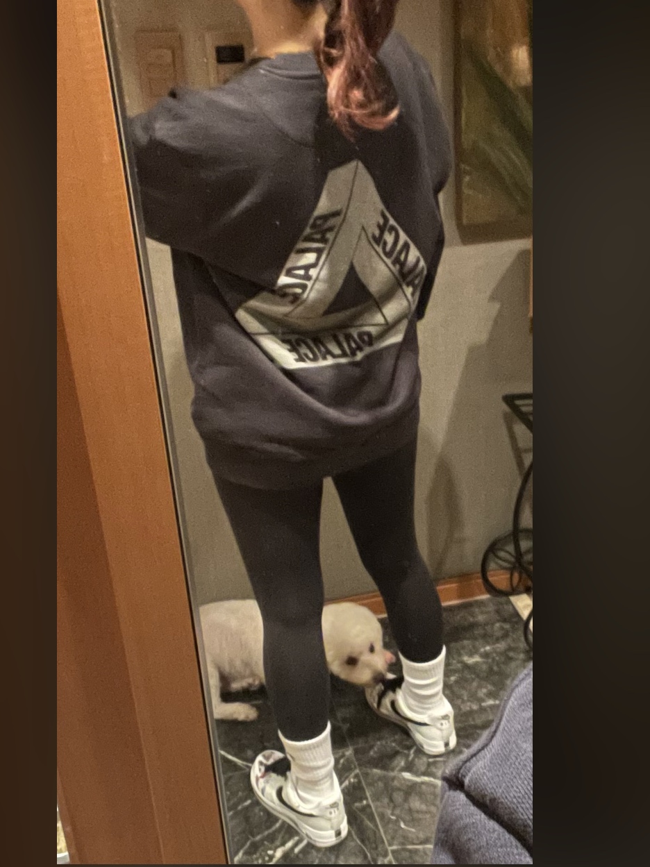 Palace Slub Crew Black - 21FW, Nike x Peaceminusone Air Force 1 Low Para-Noise 2.0 착용 스타일 - 3