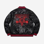 Supreme x Thrasher Satin Varsity Jacket Black - 21FW