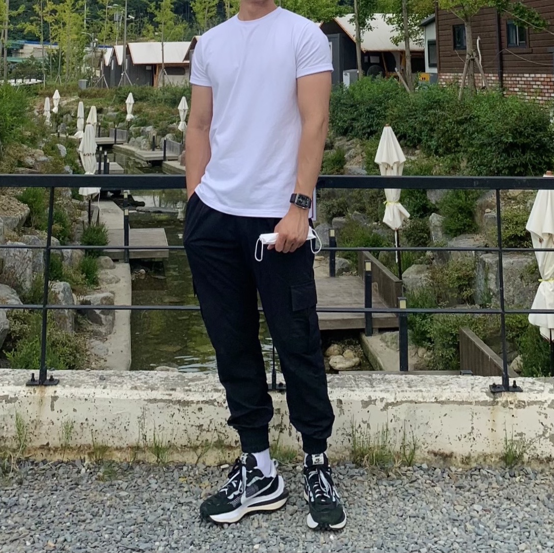 Nike x Sacai VaporWaffle Black White 착용 스타일