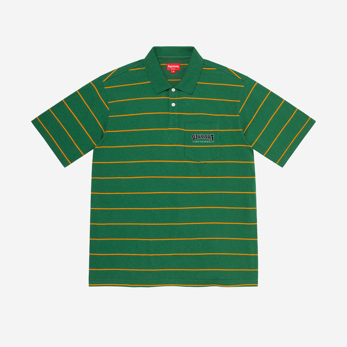 Supreme Thrasher Stripe Polo L New Arrival