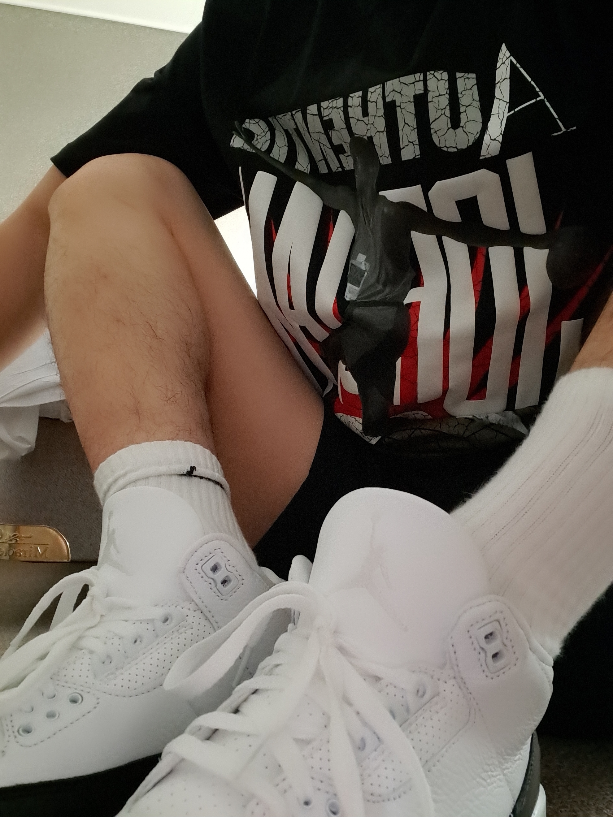 Jordan 3 x Fragment Retro SP White Black, (W) Jordan x Aleali May Short Sleeve T-Shirt Black - Asia 착용 스타일