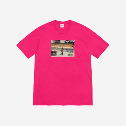 슈프림 x 트레셔 게임 티셔츠 핑크 - 21FW