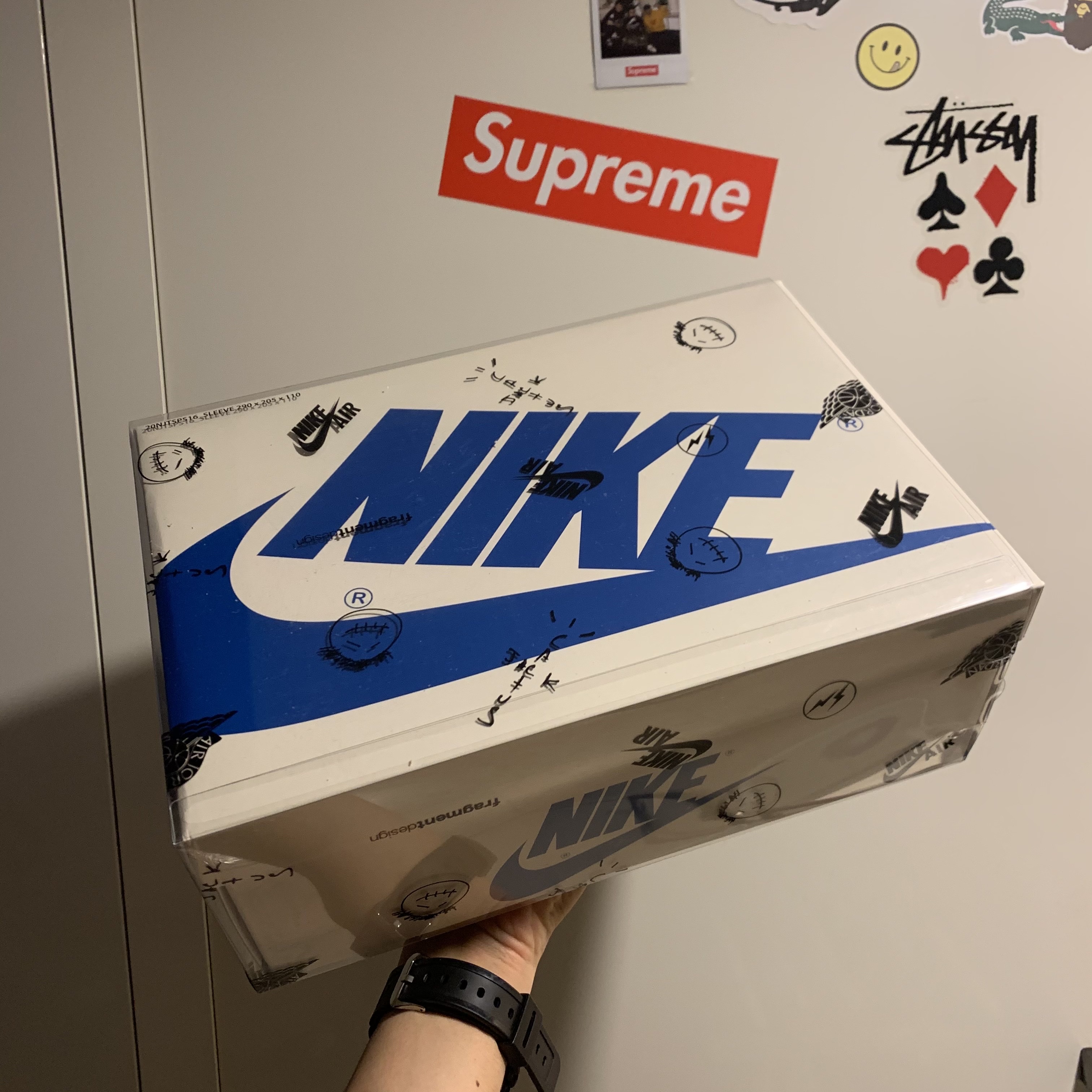 Jordan 1 x Travis Scott x Fragment Retro Low OG SP Military Blue 착용 스타일