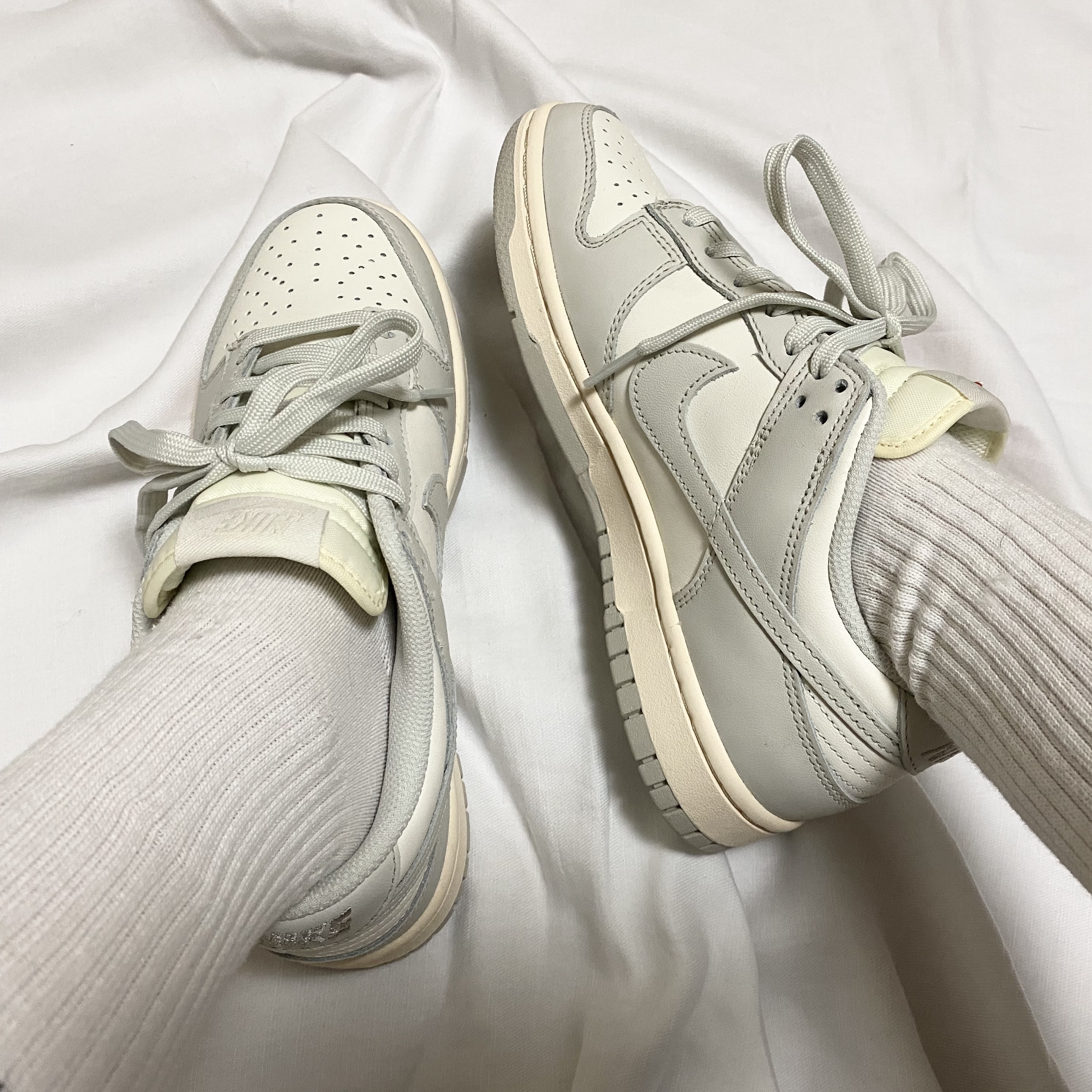 (W) Nike Dunk Low Light Bone 착용 스타일 - 2