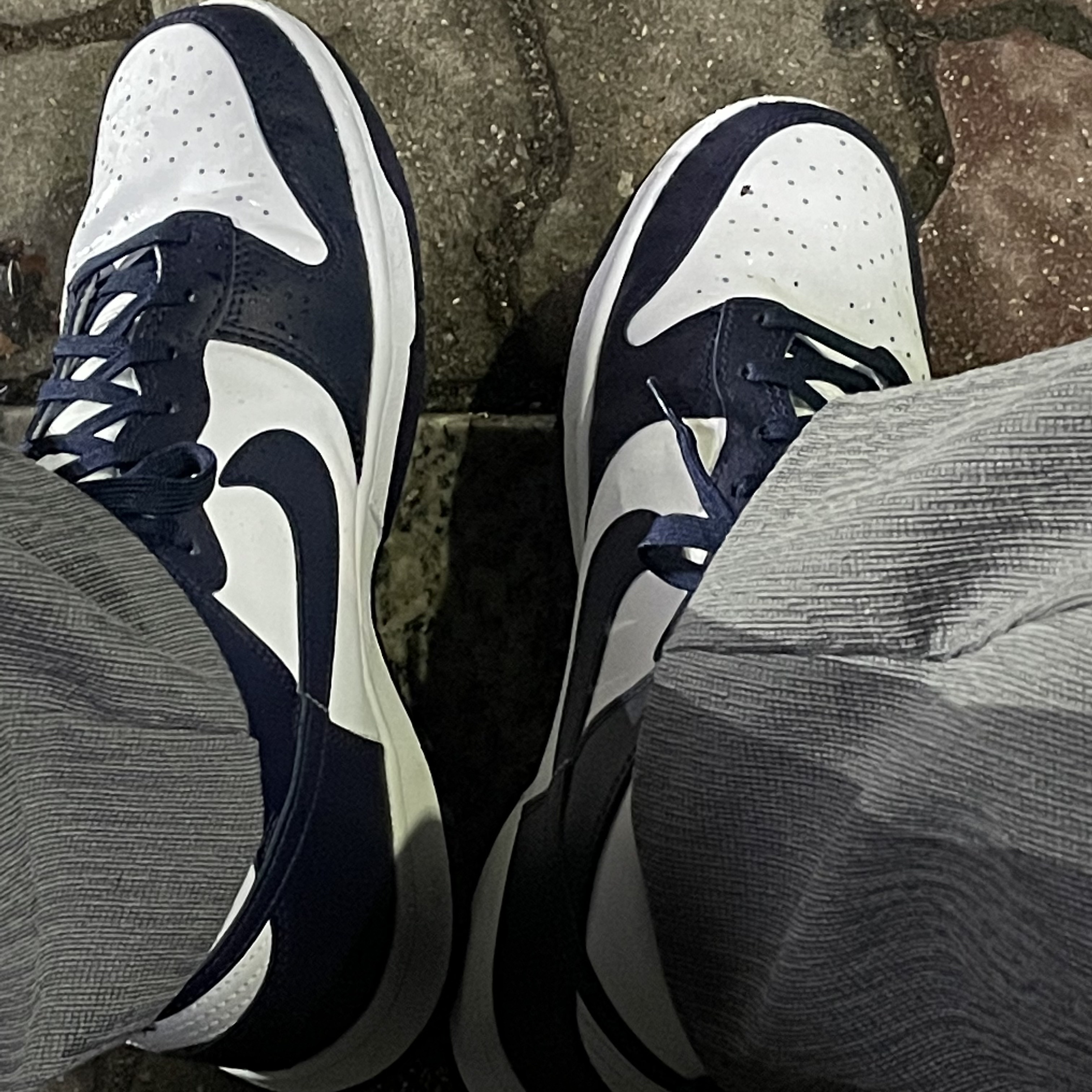 Nike Dunk High Retro Championship Navy 착용 스타일