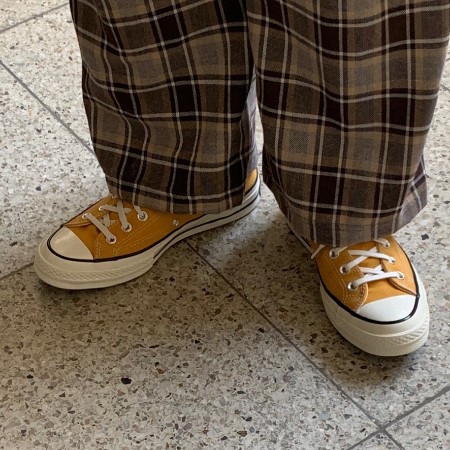 Converse Chuck 70 High Vintage Canvas Sunflower 착용 스타일