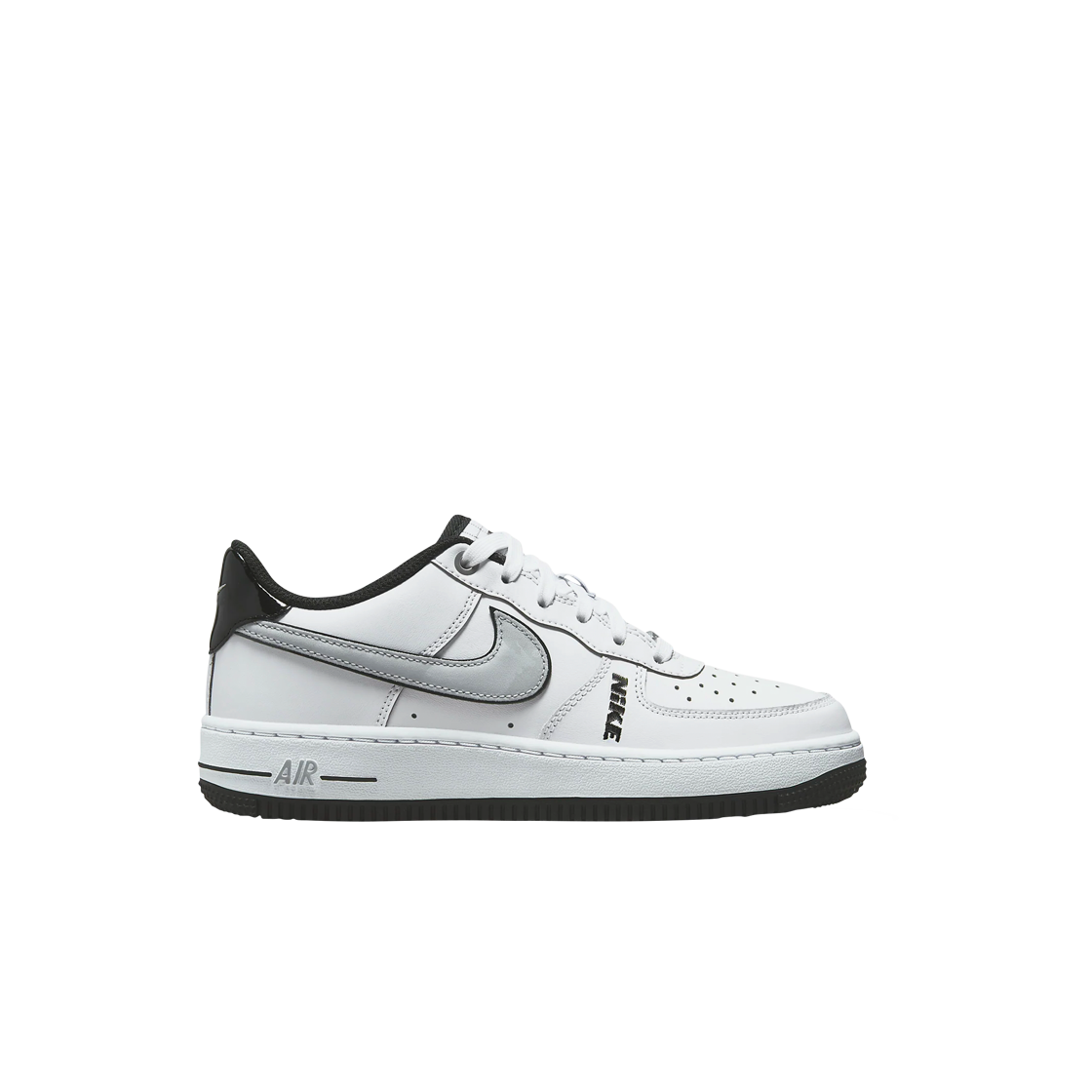 air force 1 gs black white