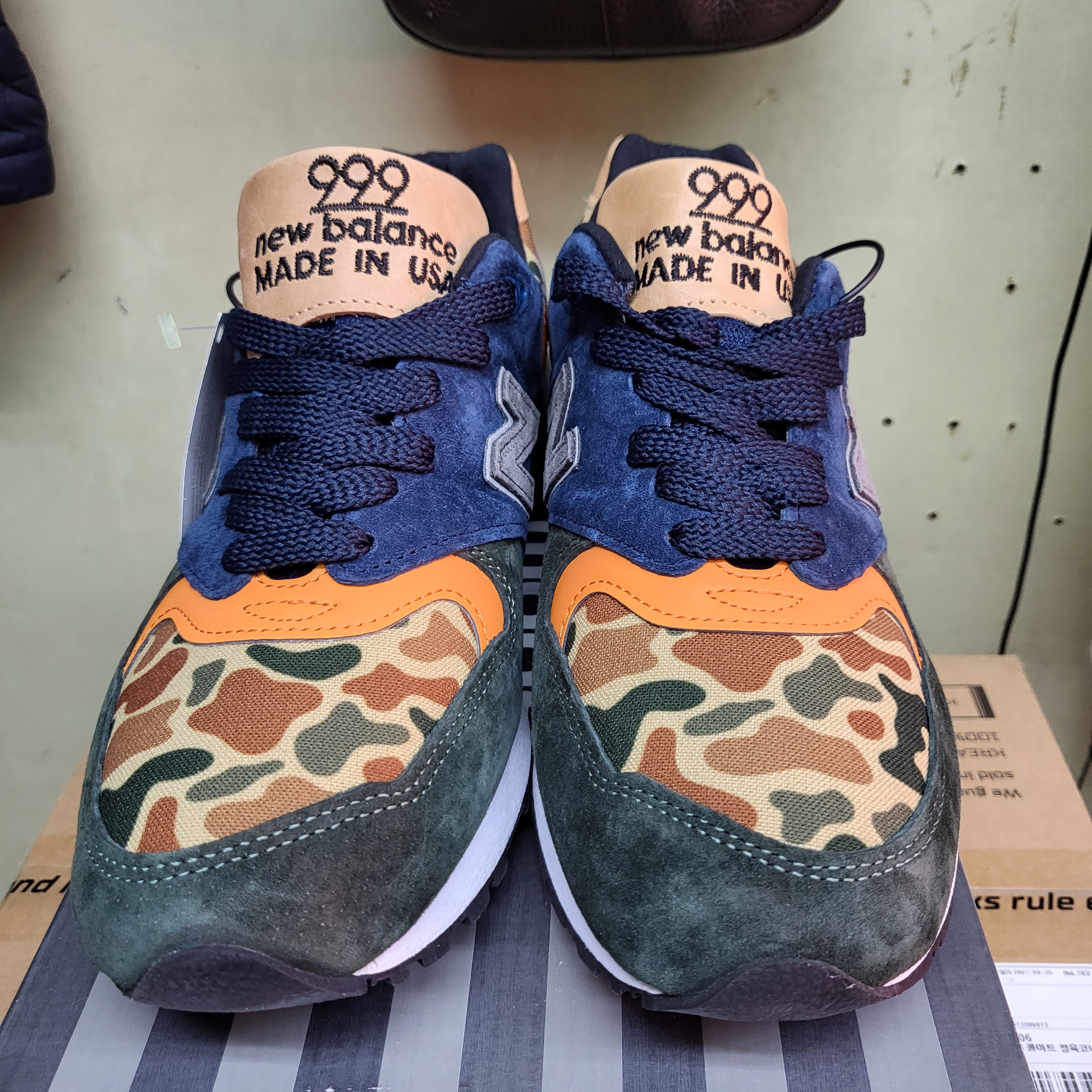 New Balance 999 Made in USA Duck Camo 착용 스타일 - 1