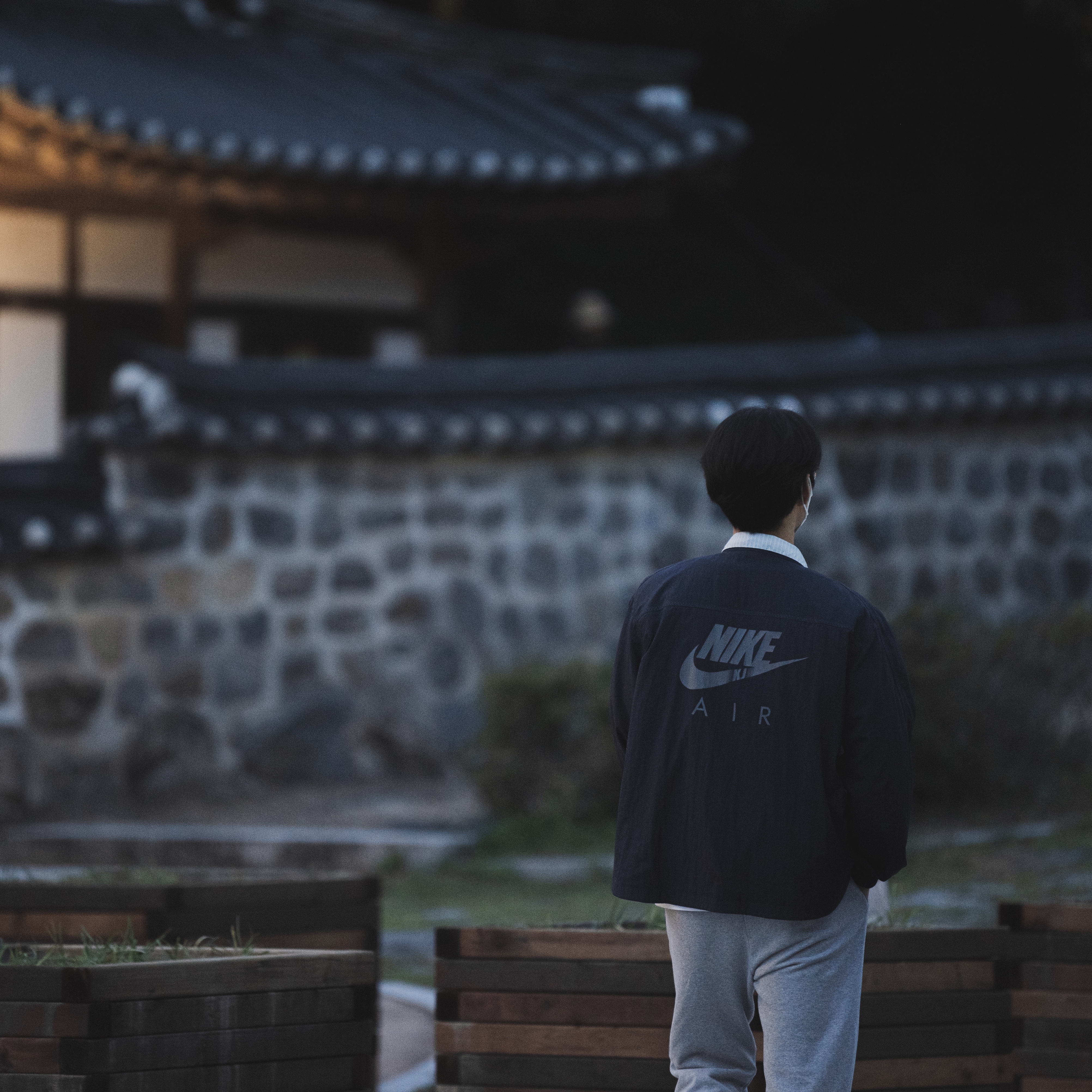 Nike x Kim Jones Reversible Wind Breaker Navy - US/EU 착용 스타일 - 1