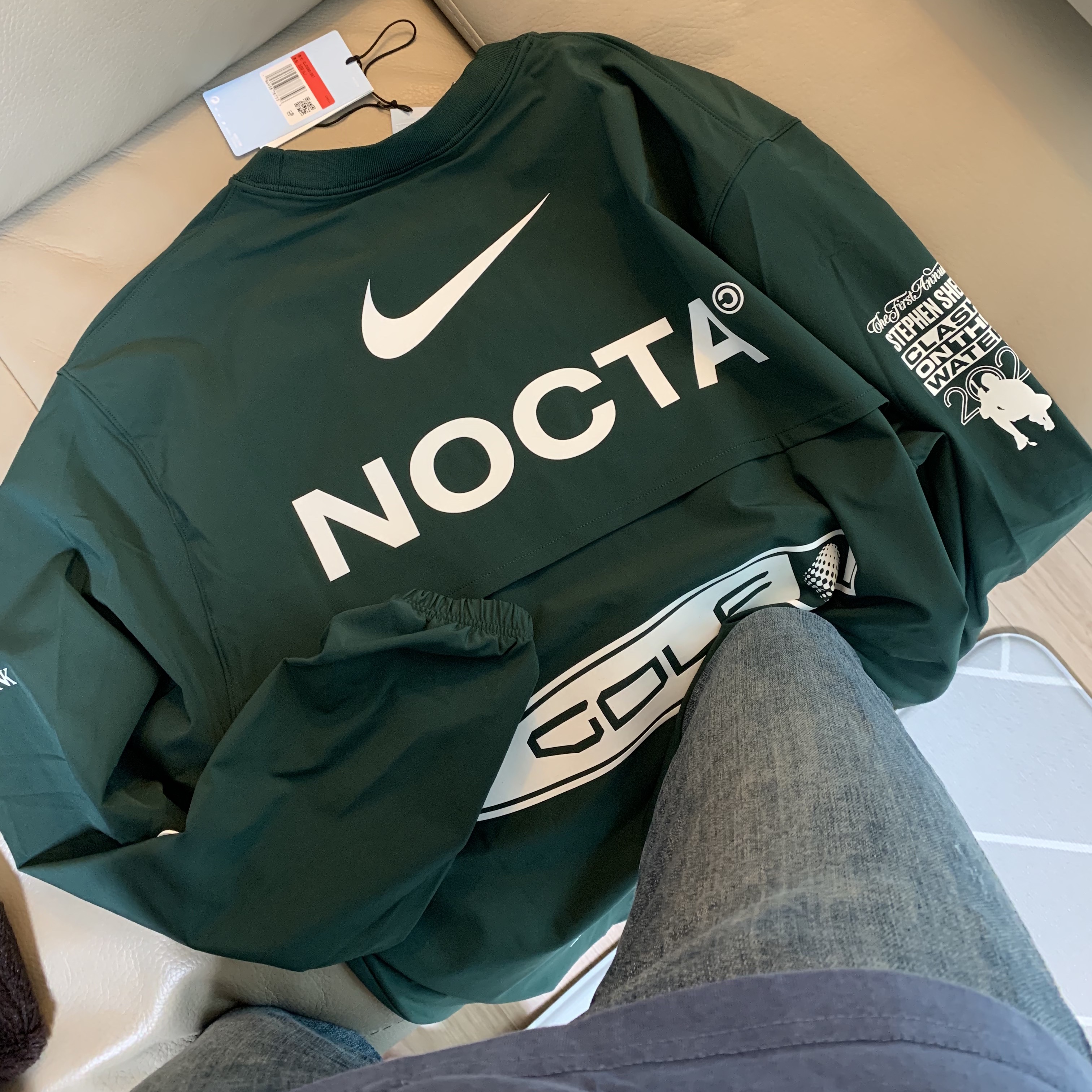 Nike x Drake Nocta Golf Crewneck Top Green - Asia 착용 스타일