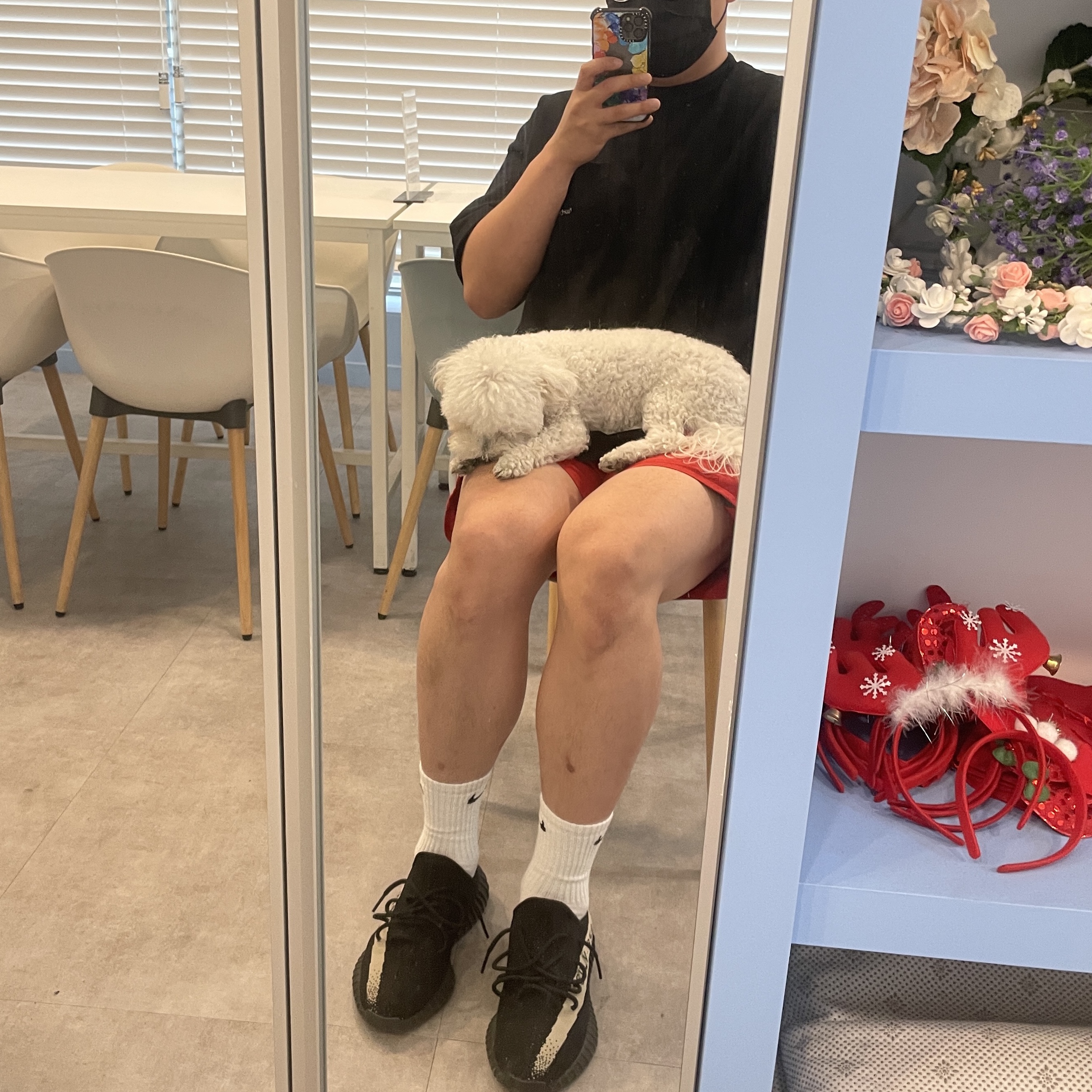 Adidas Yeezy Boost 350 V2 Core Black White 2016 착용 스타일