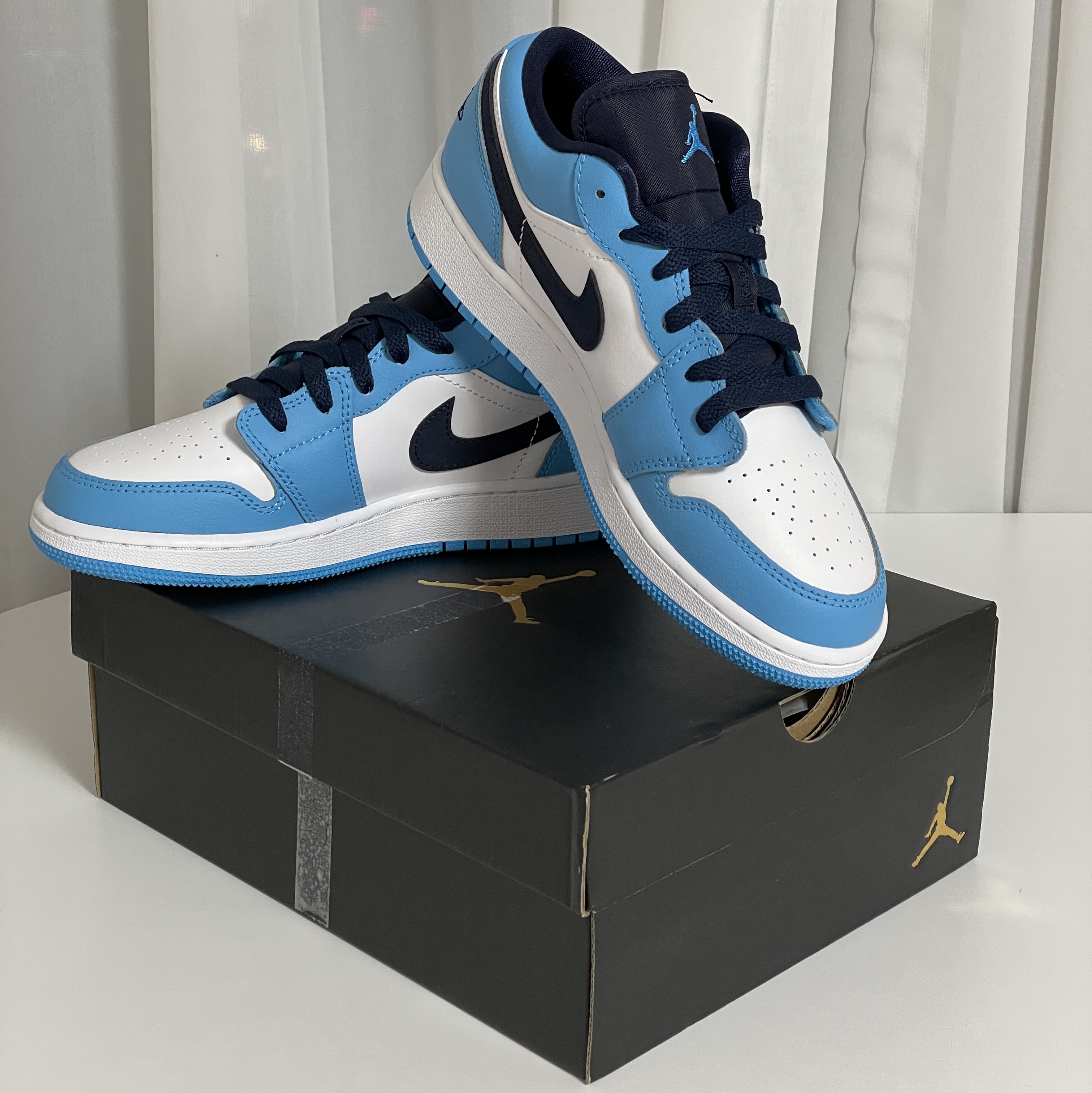 (GS) Jordan 1 Low Dark Powder Blue 착용 스타일 - 2