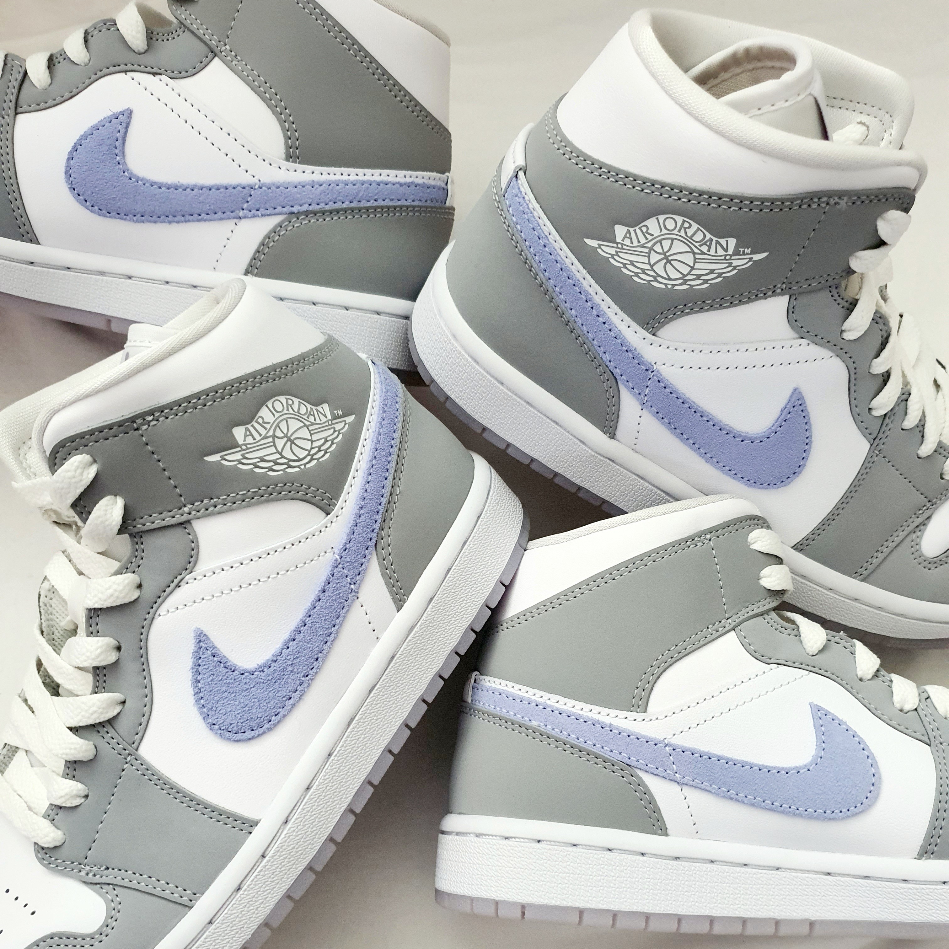 (W) Jordan 1 Mid Wolf Grey 착용 스타일