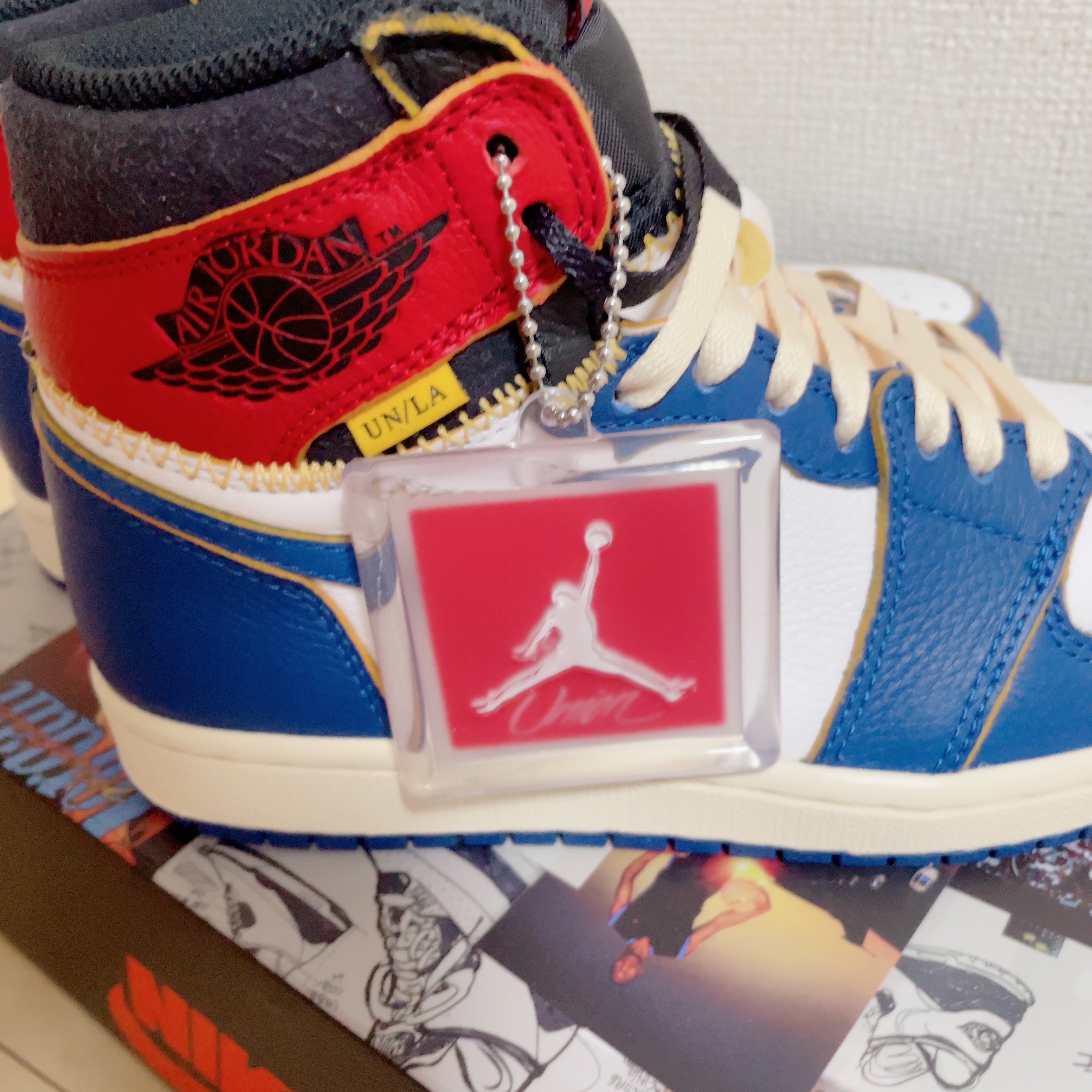Jordan 1 x Union Retro High Blue Toe 착용 스타일 - 4