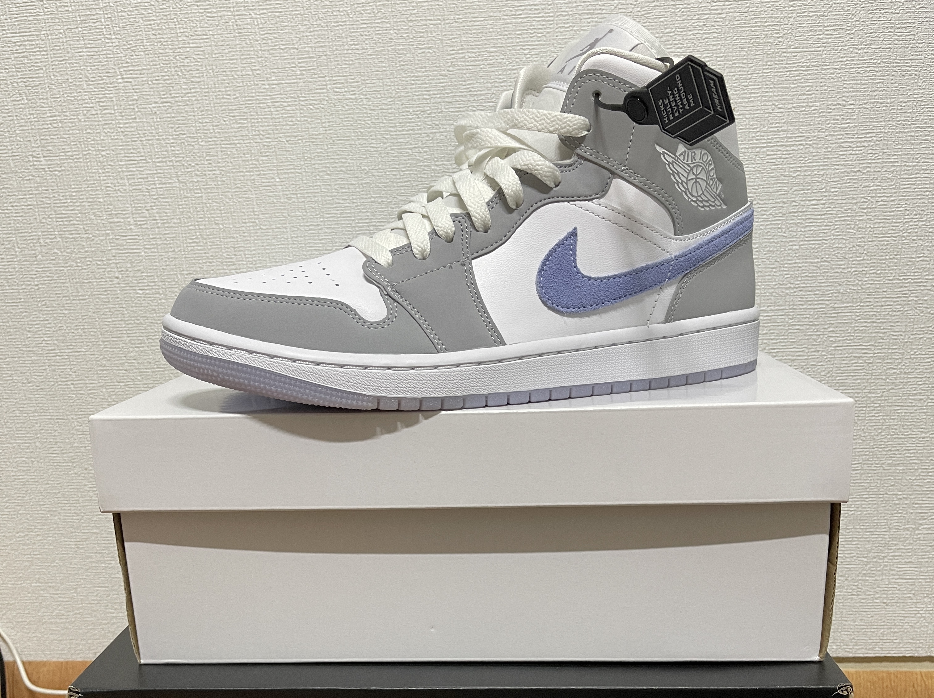 (W) Jordan 1 Mid Wolf Grey 착용 스타일 - 4
