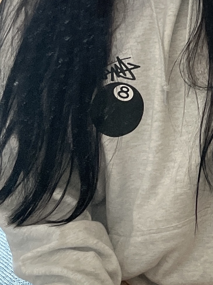 Stussy 8 Ball Hoodie Black - 21FW, Stussy 8 Ball Hoodie Ash Heather - 21SS 착용 스타일 - 2