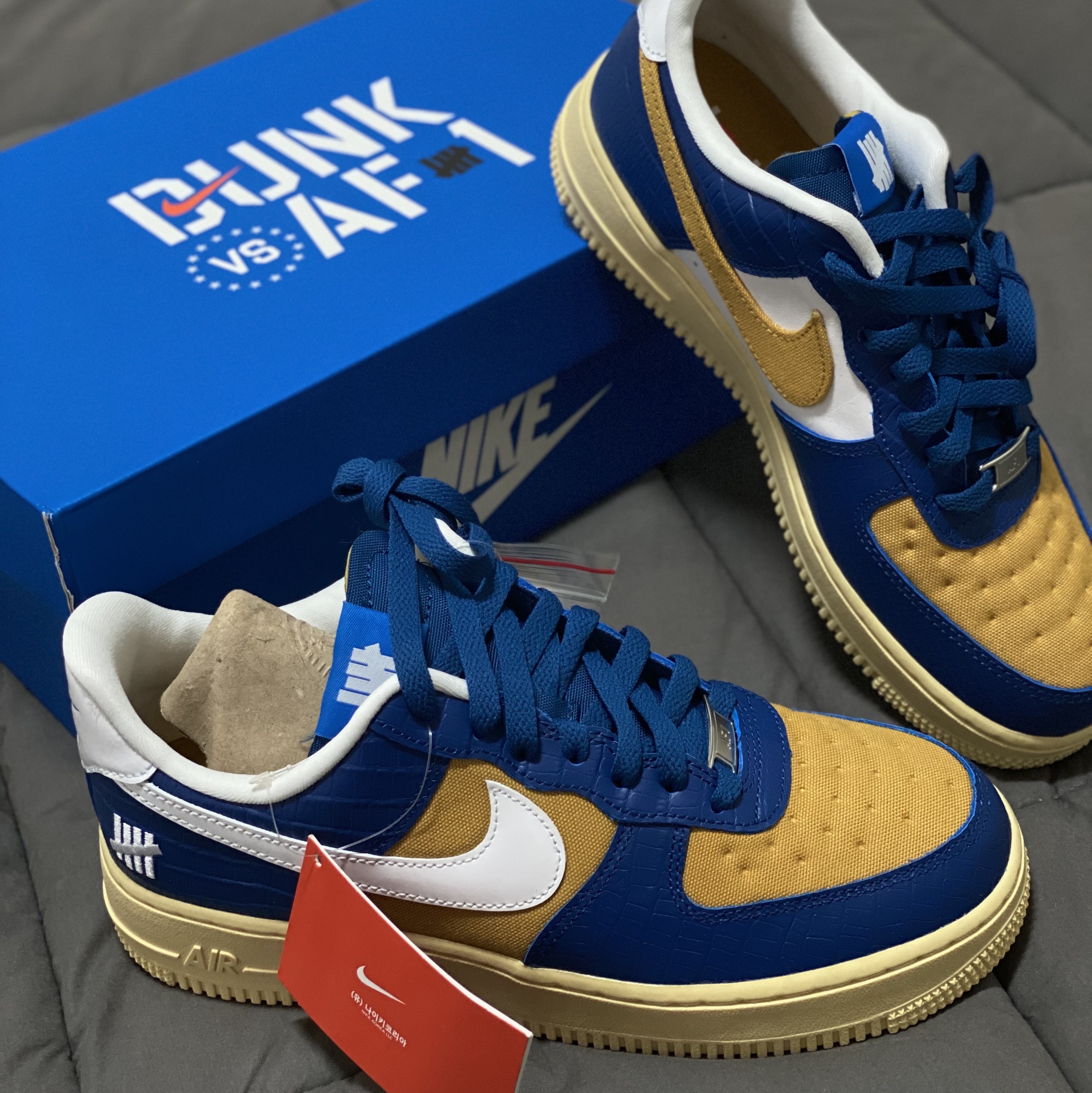 Nike x Undefeated Air Force 1 Low SP 5 On It Court Blue 착용 스타일
