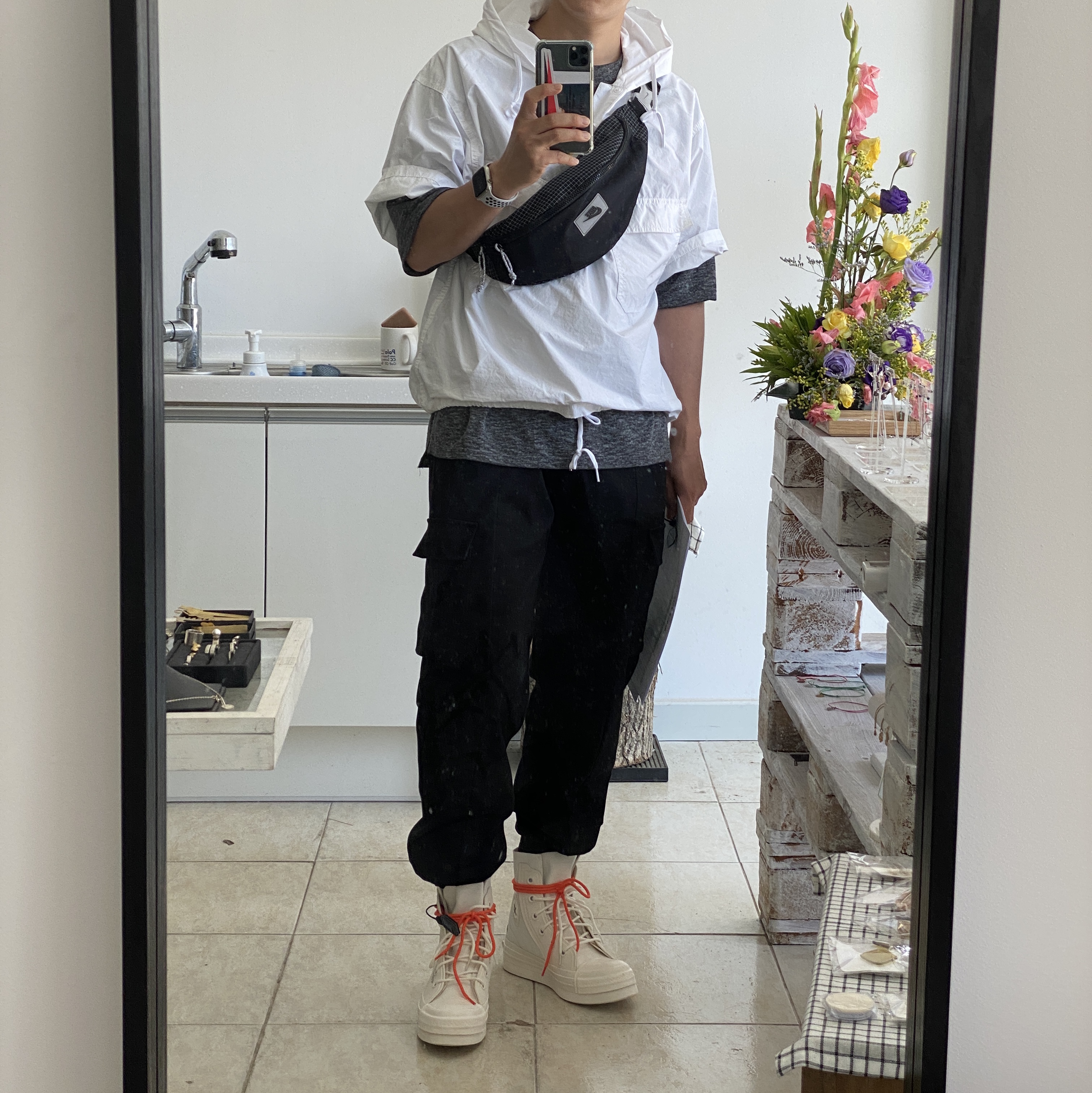 Converse x Ambush Chuck 70 Hi White 착용 스타일