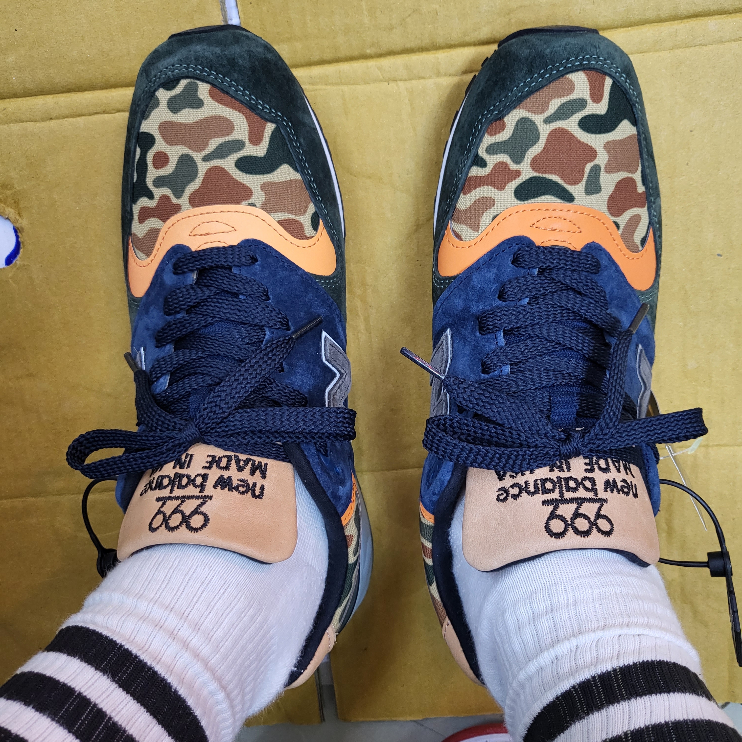 New Balance 999 Made in USA Duck Camo 착용 스타일 - 3