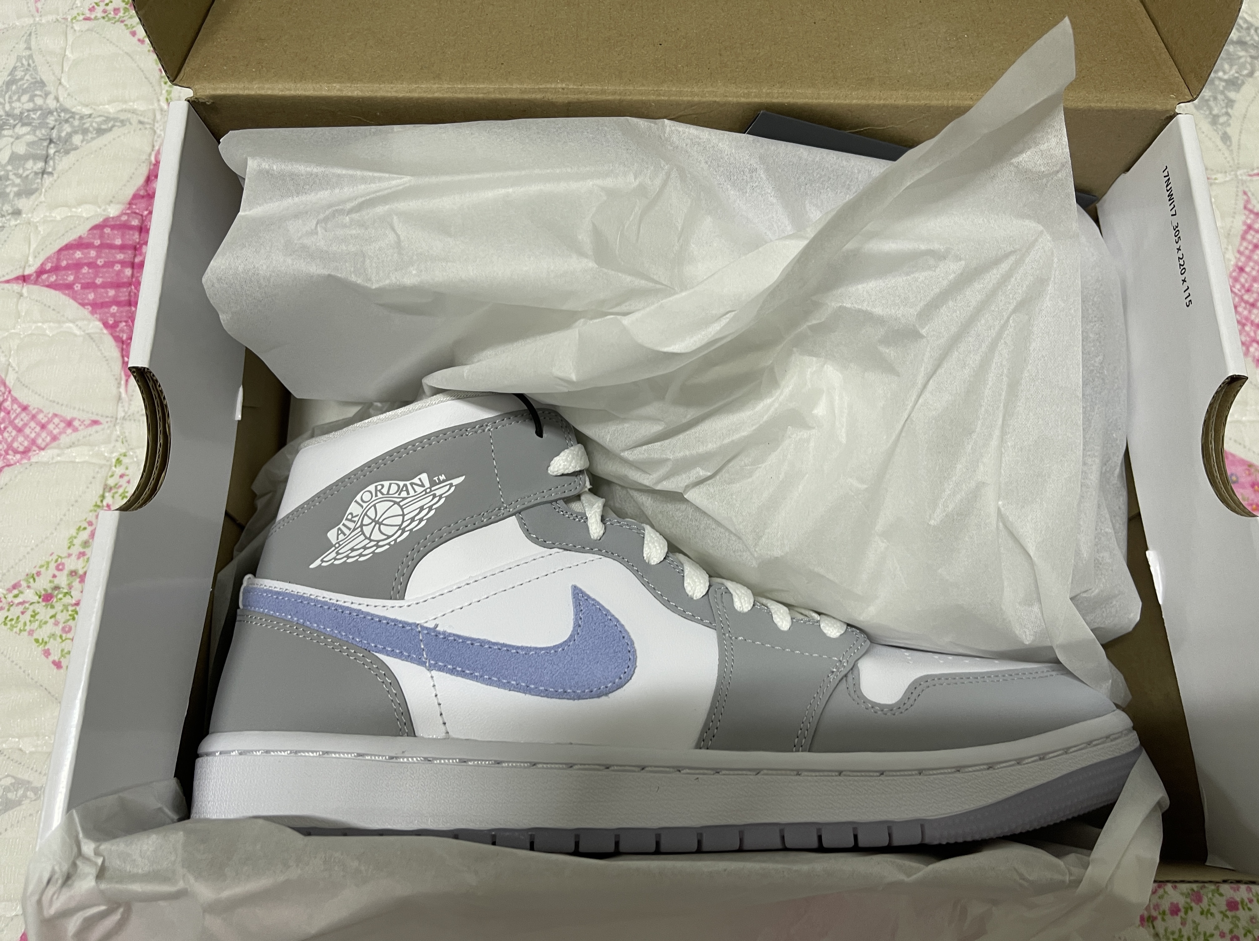 (W) Jordan 1 Mid Wolf Grey 착용 스타일 - 2