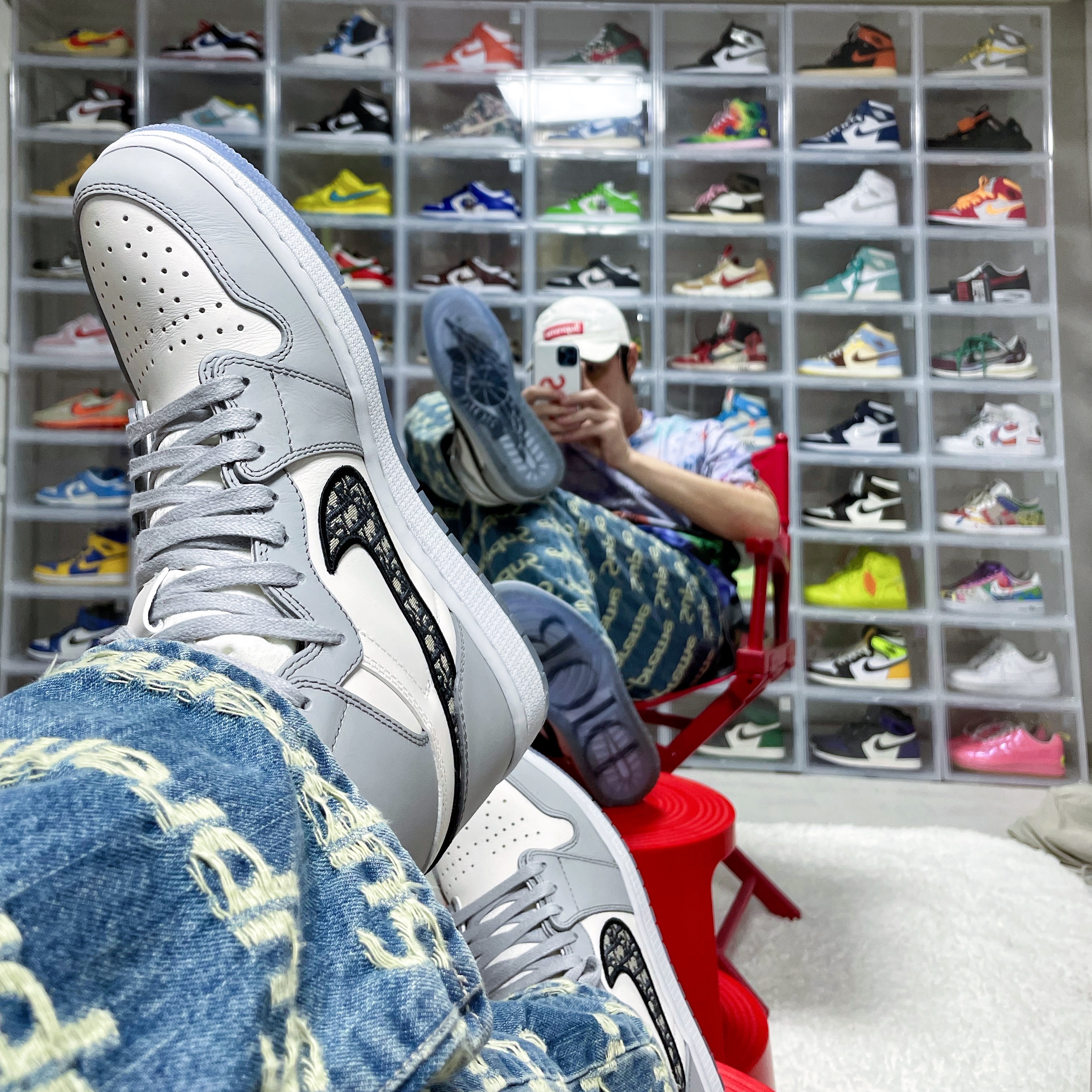 Jordan 1 x Dior High OG 착용 스타일