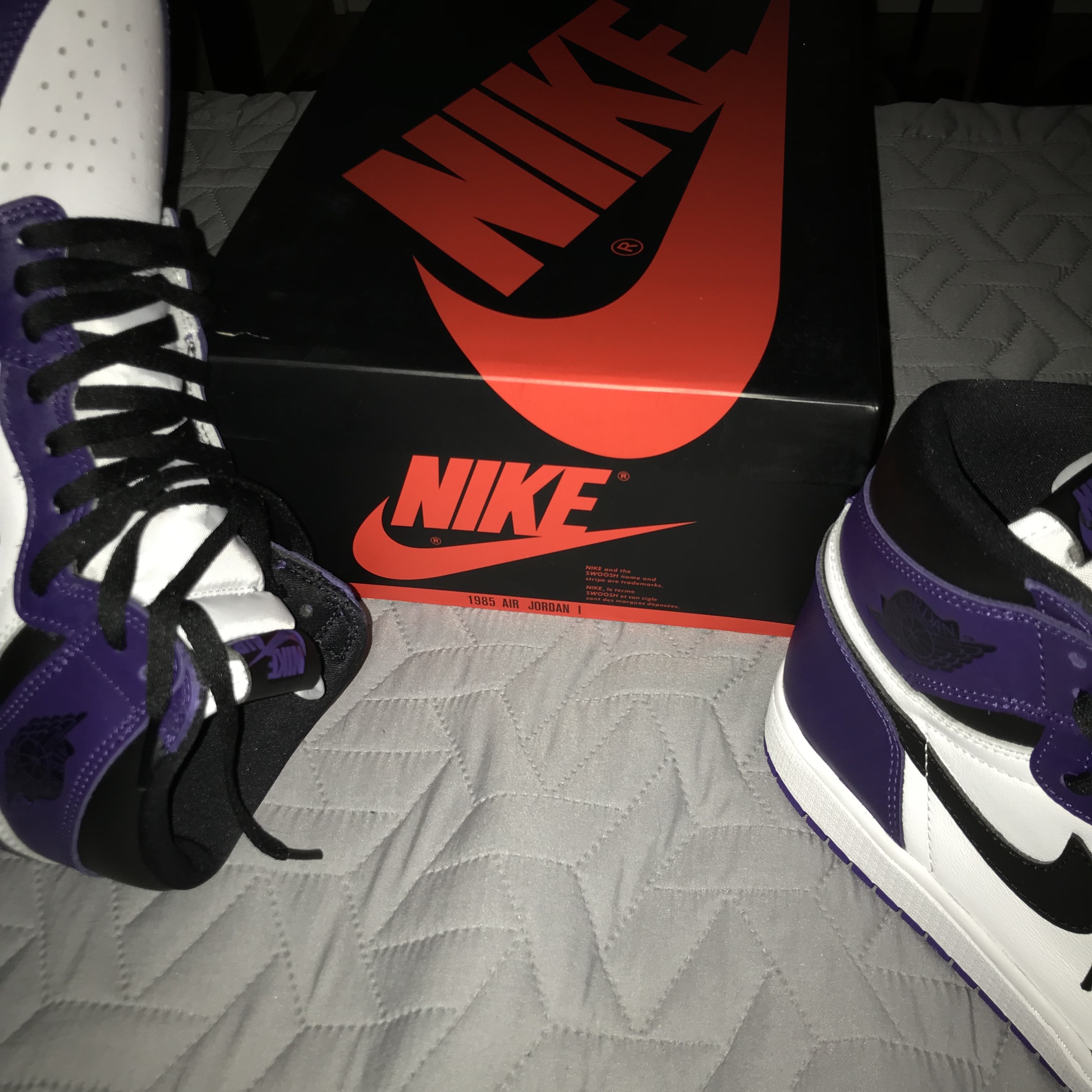 Jordan 1 Retro High OG Court Purple 2020 착용 스타일 - 1