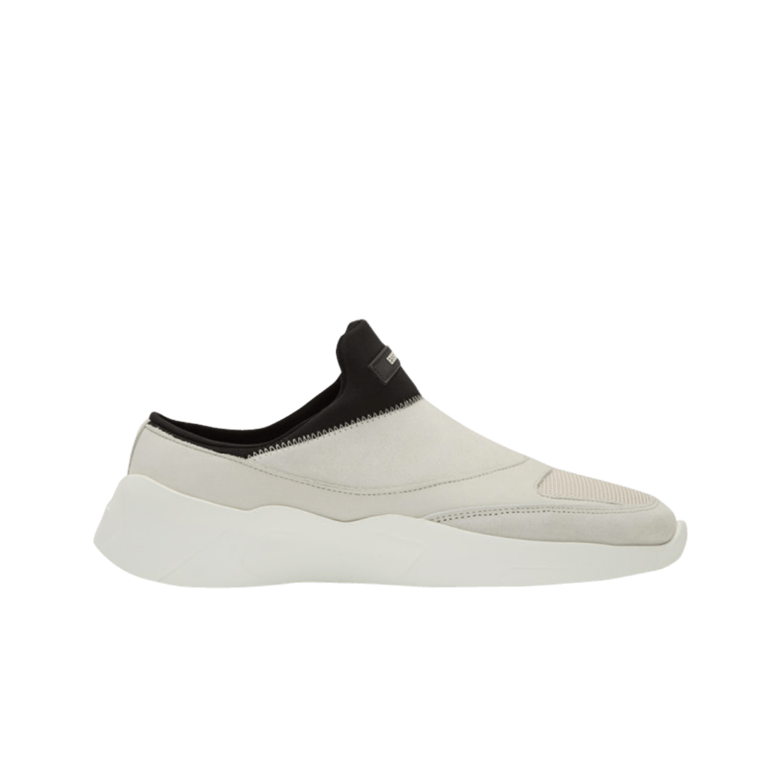 ES03W19U-SRLEFAGY6B Essentials Backless Laceless Sneakers Cream Black