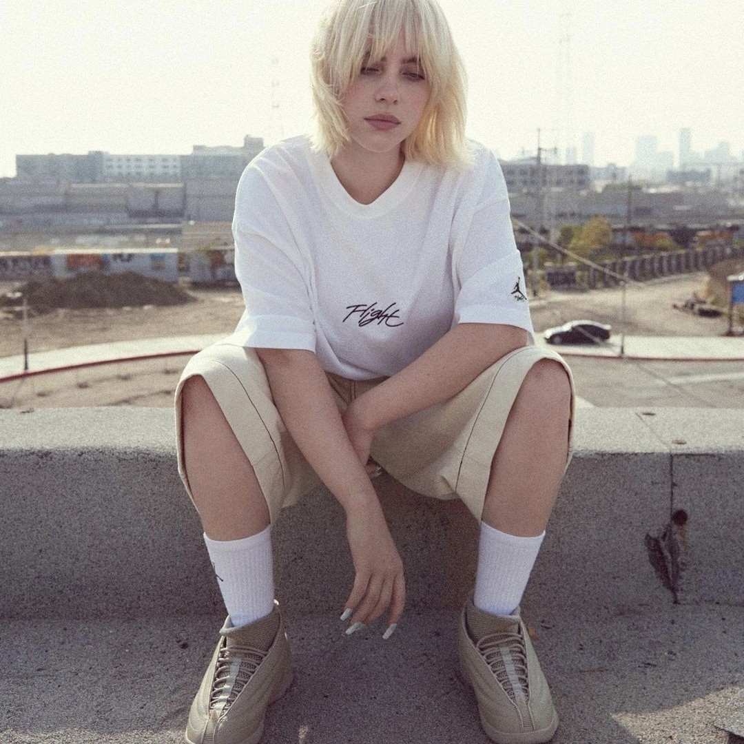 (W) Jordan 15 x Billie Eilish Retro SP Beige 착용 스타일