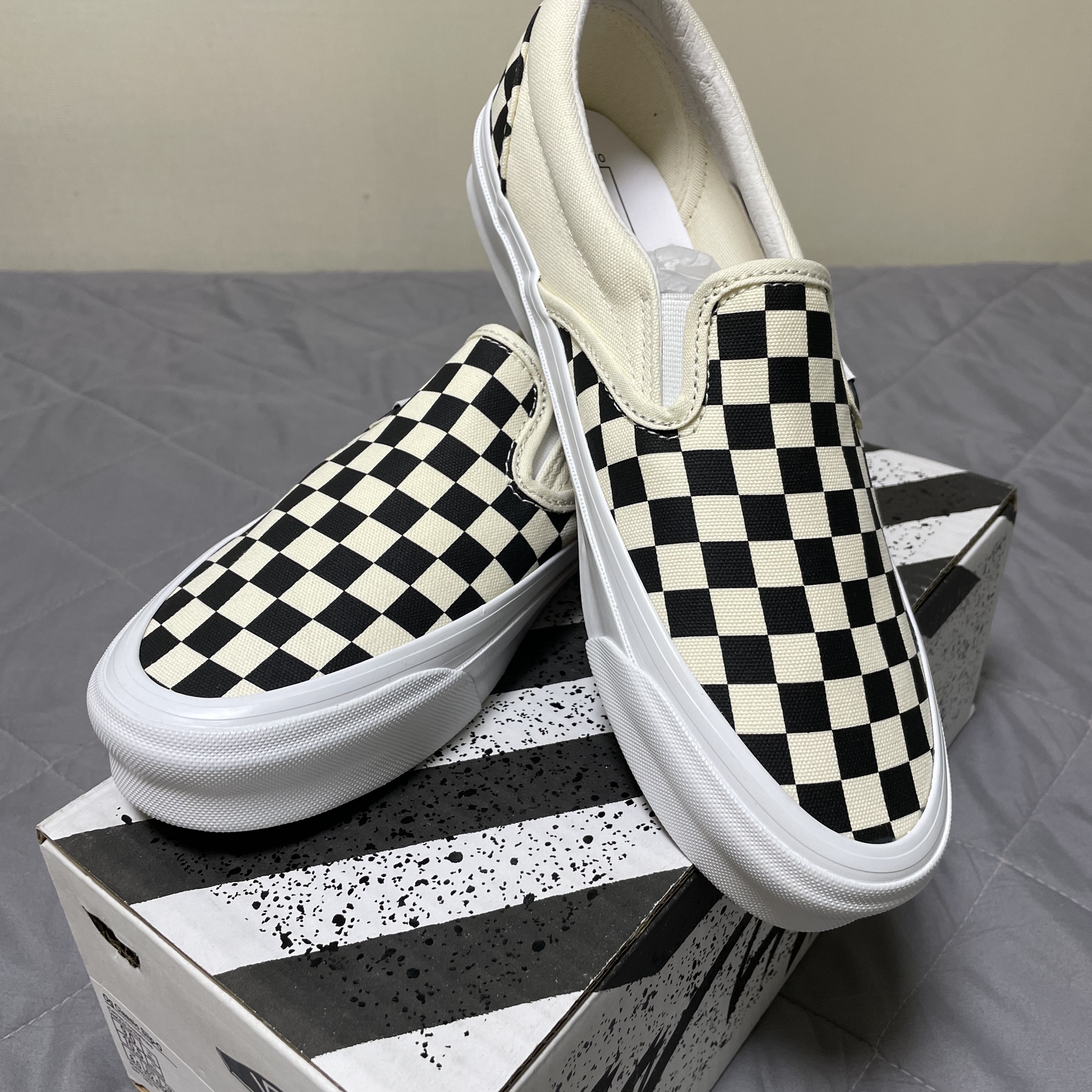 Vans Vault OG Classic Slip-On Checkerboard 착용 스타일 - 1