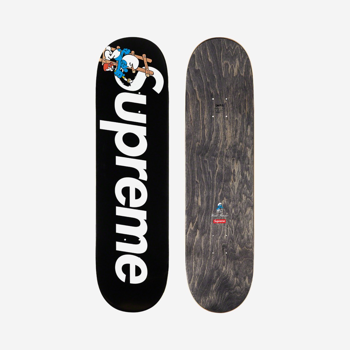 Supreme Smurf Skateboard Deck Black - 20FW 상세 이미지 1