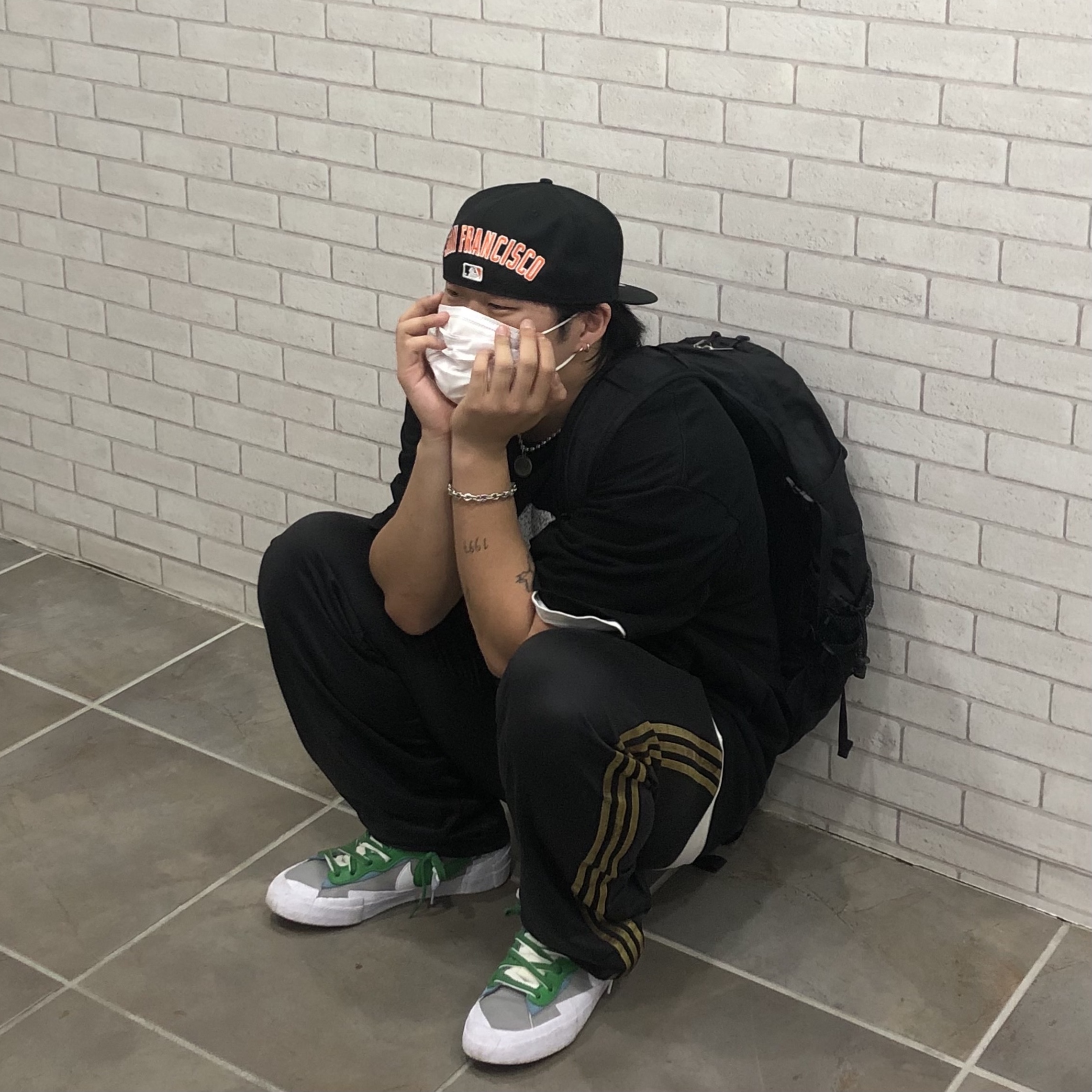 Nike x Sacai Blazer Low Classic Green 착용 스타일