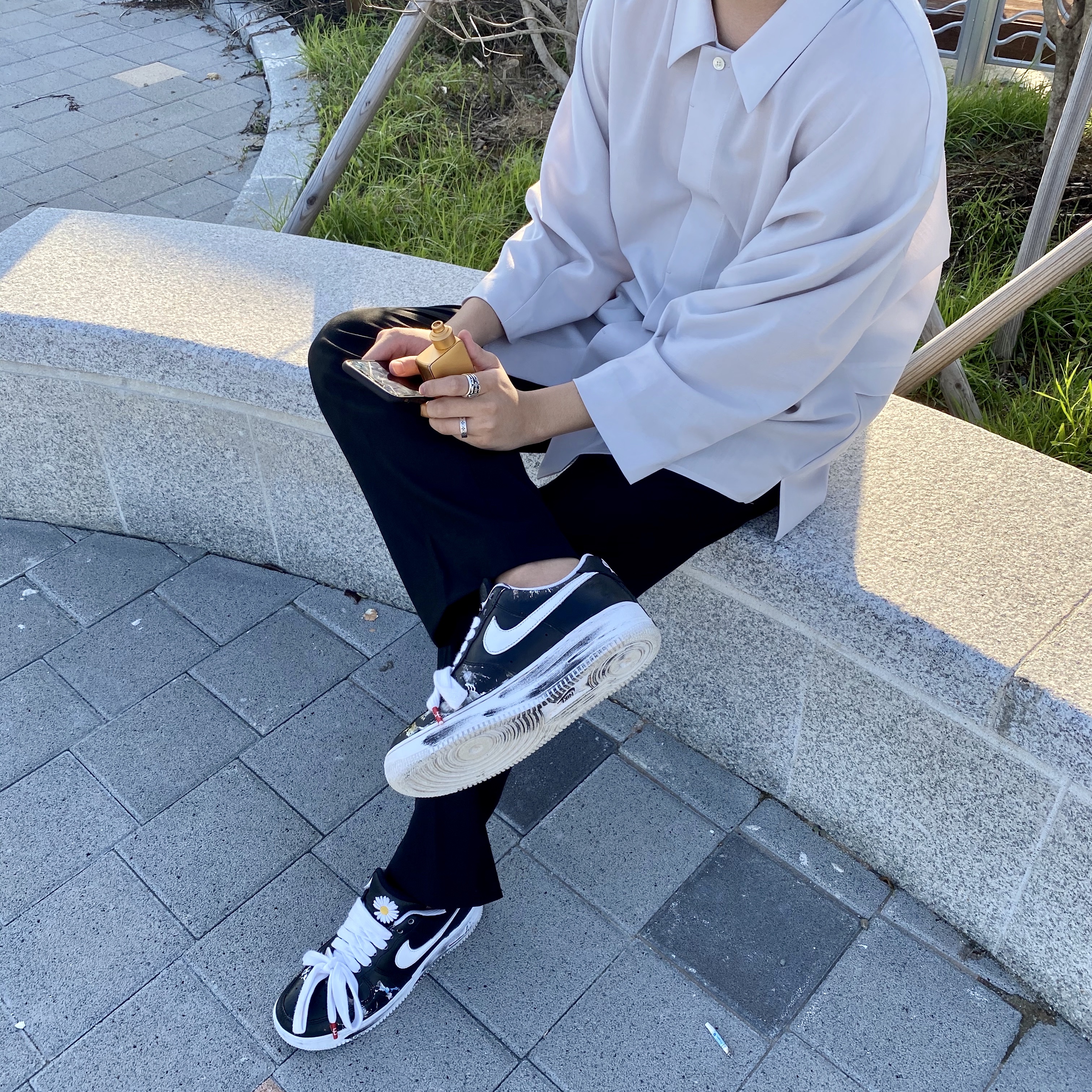 Nike x Peaceminusone Air Force 1 Low Para-Noise 착용 스타일 - 1