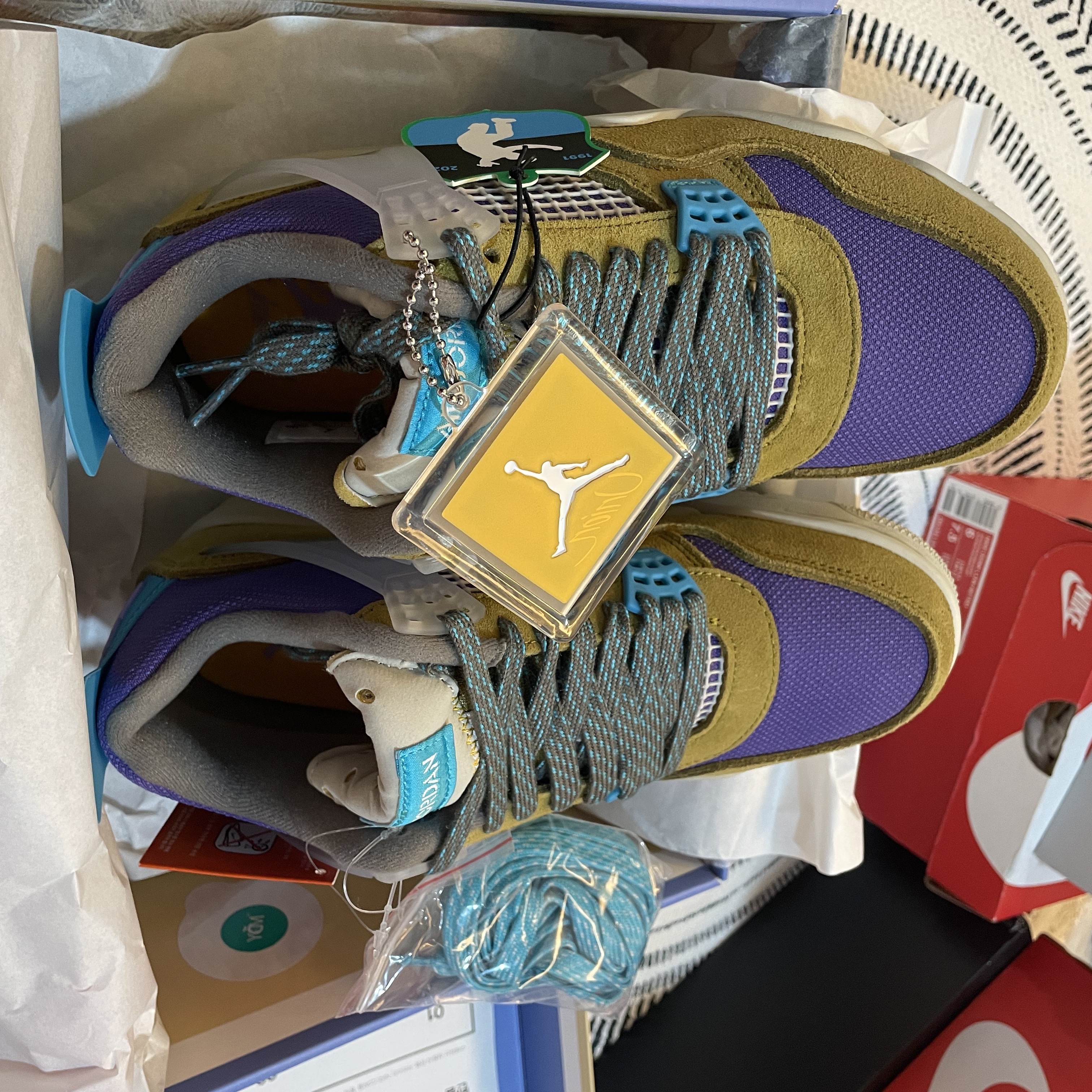 Jordan 4 x Union Retro SP Desert Moss 착용 스타일 - 1