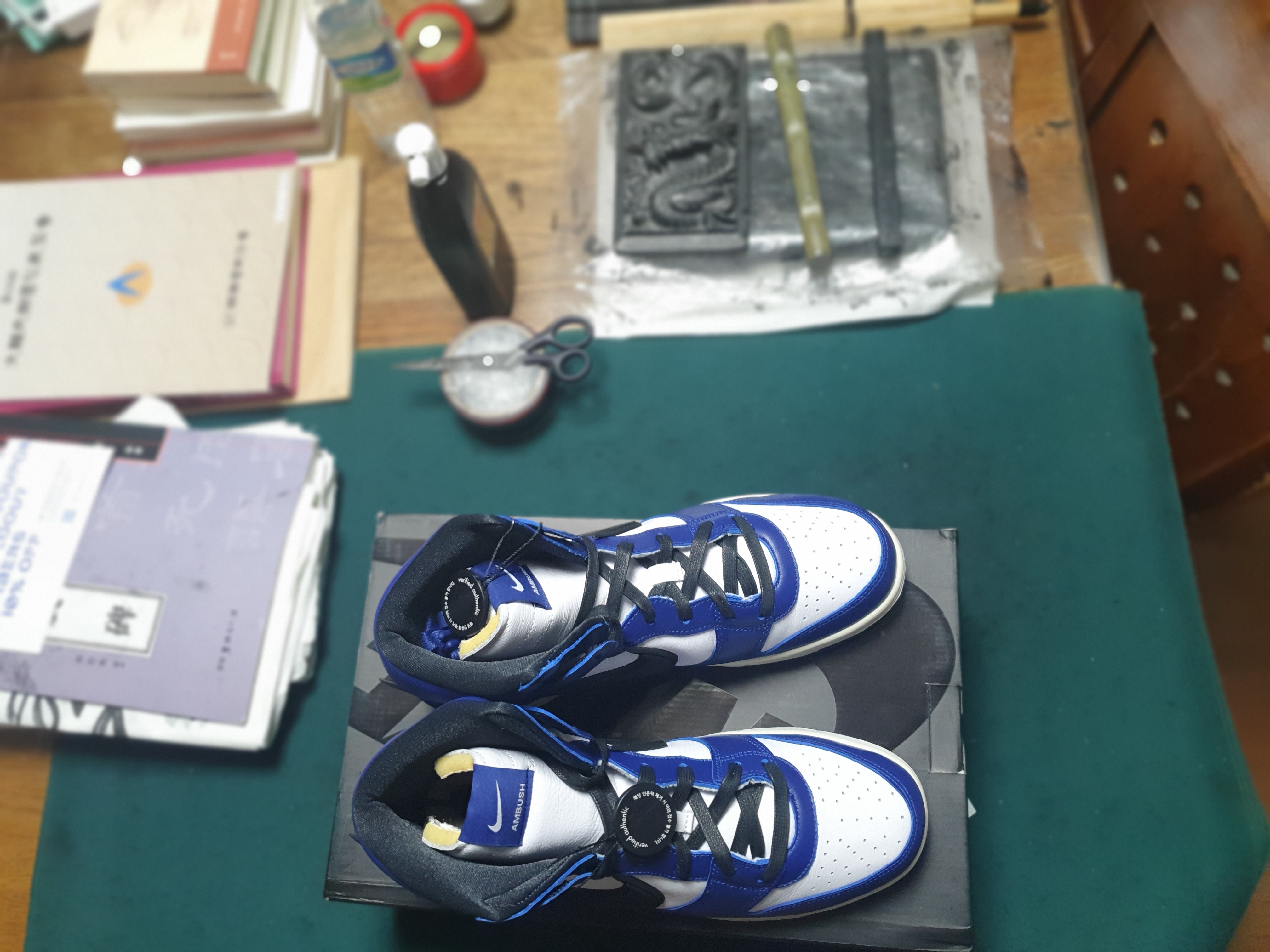 Nike x Ambush Dunk High Deep Royal Blue 착용 스타일 - 4