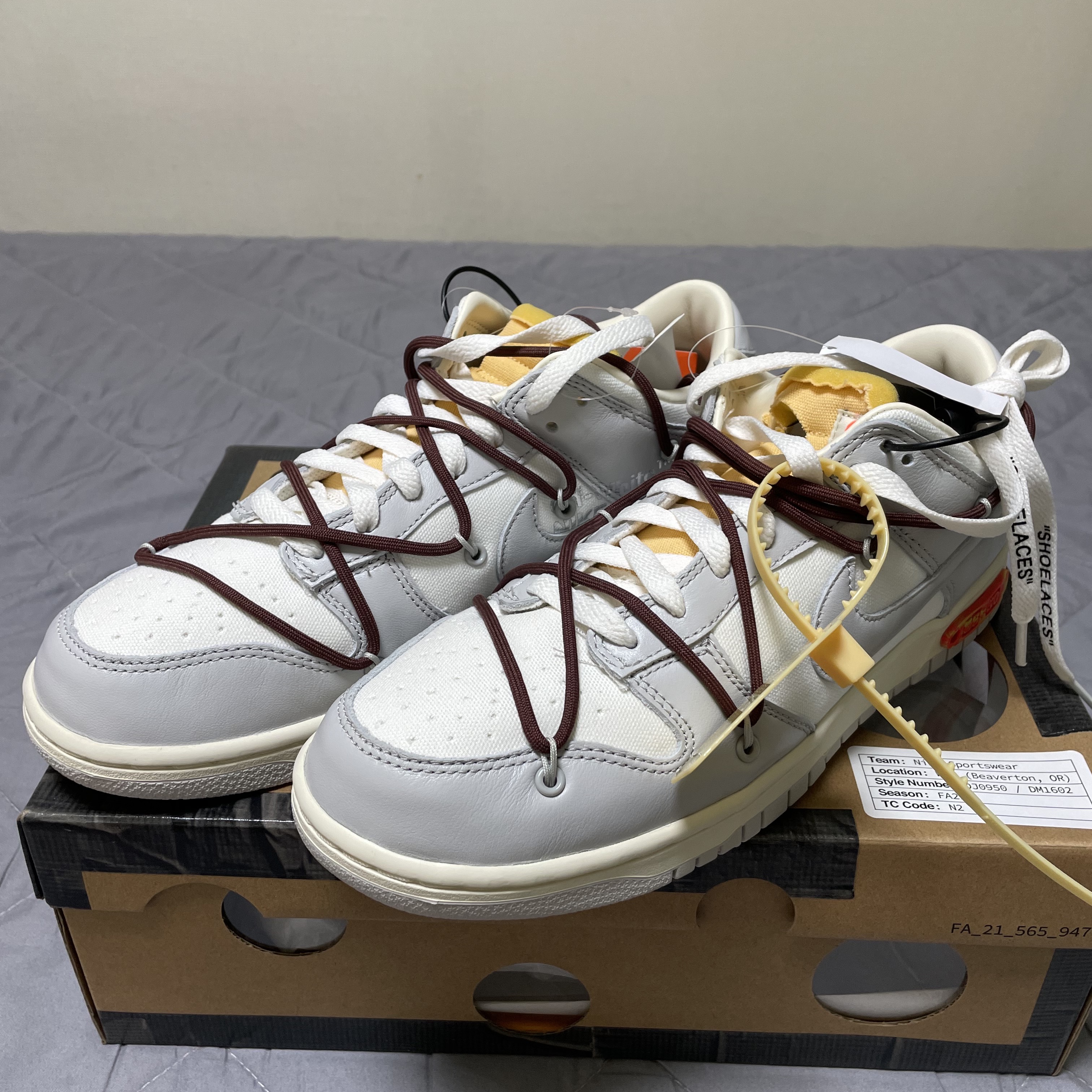 Nike x Off-White Dunk Low The 50 - Lot 46 착용 스타일 - 3
