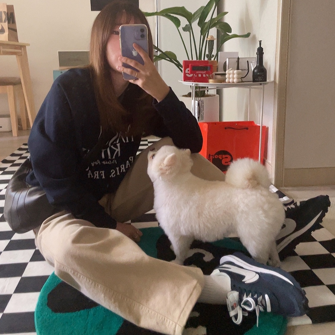 Nike x Sacai x Fragment LDWaffle Blackened Blue, Lemaire Small Croissant Bag Soft Nappa Leather Dark Chocolate 착용 스타일