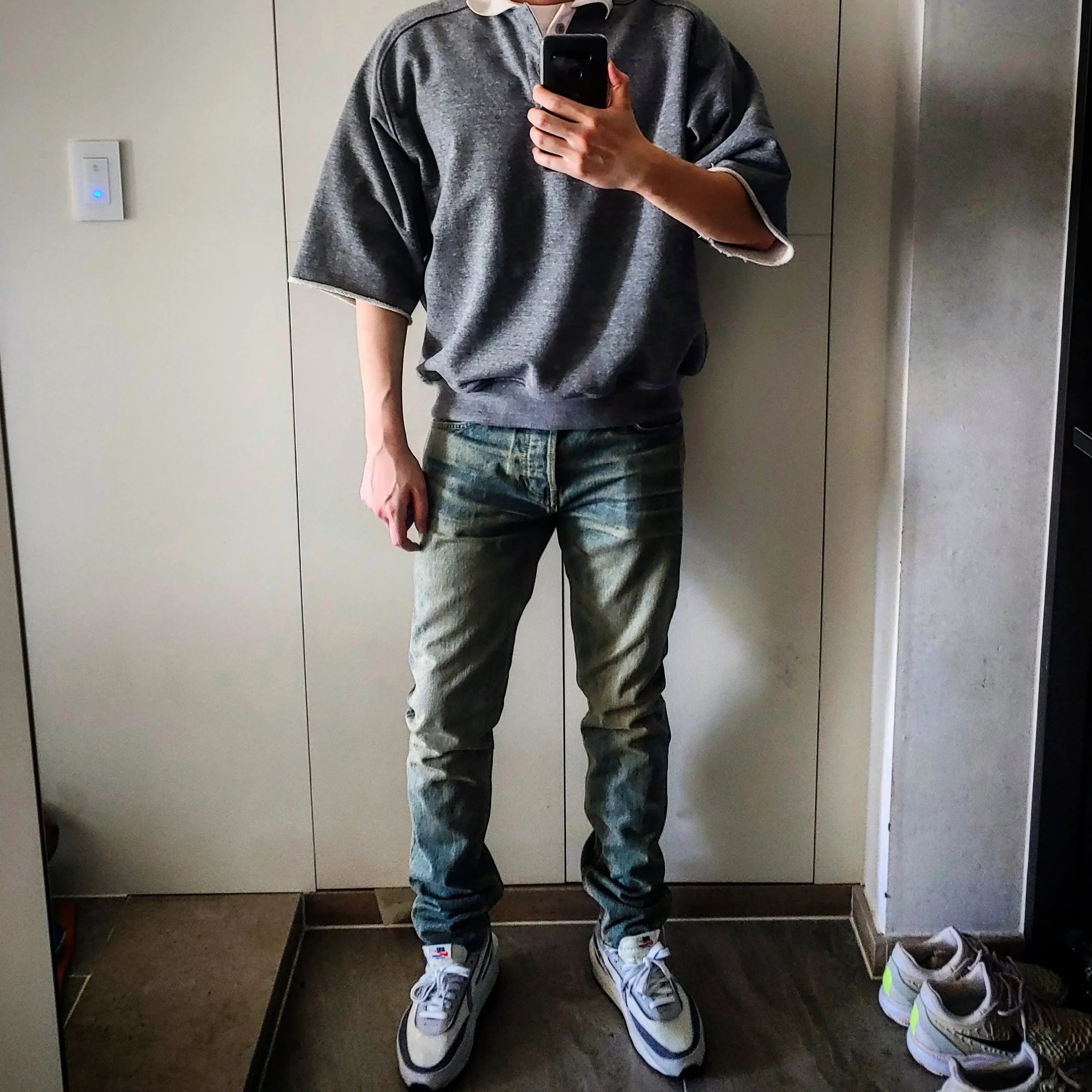 Nike x Sacai LDWaffle Summit White 착용 스타일