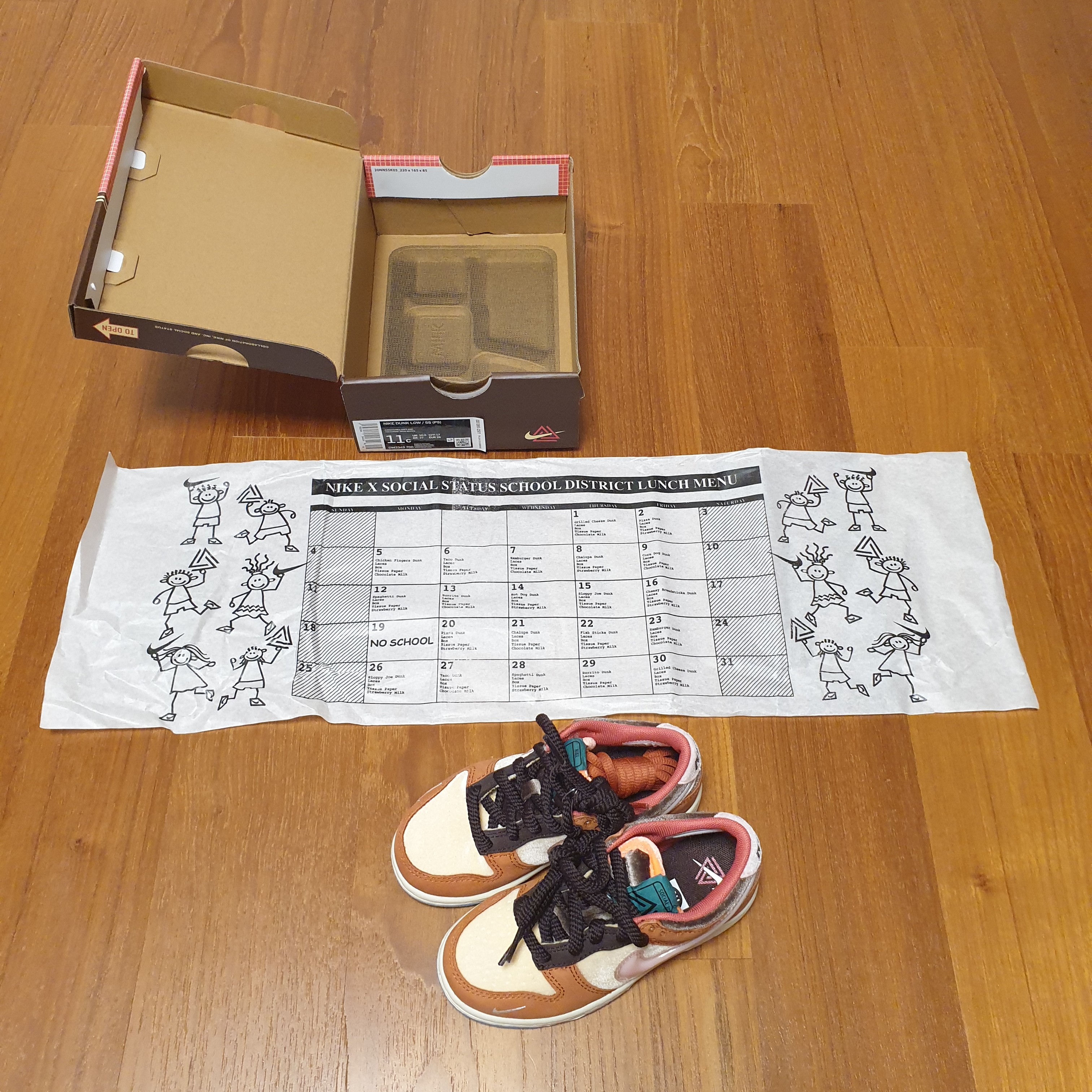 (PS) Nike x Social Status Dunk Low Free Lunch Chocolate Milk 착용 스타일 - 3